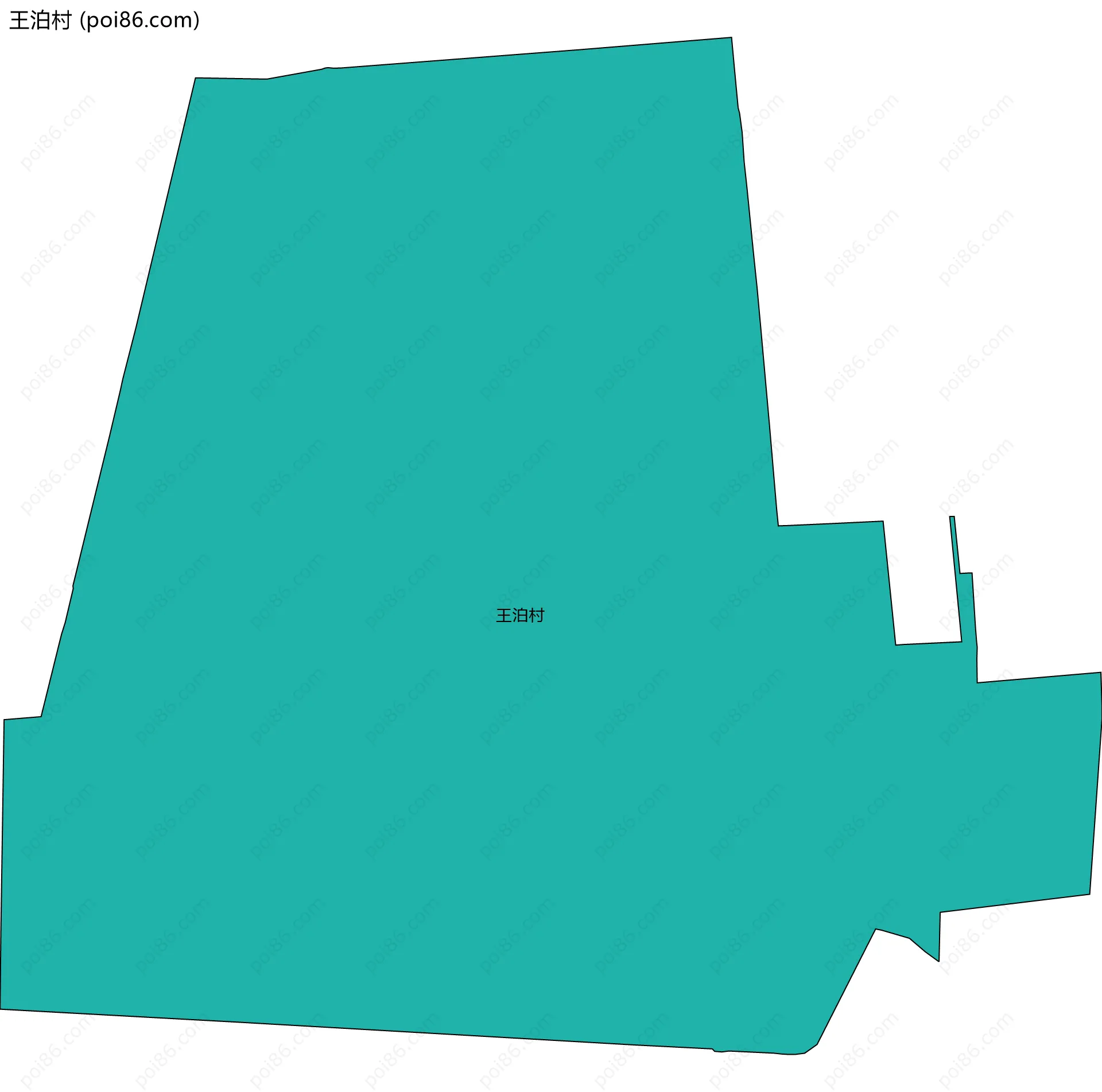 王泊村边界地图