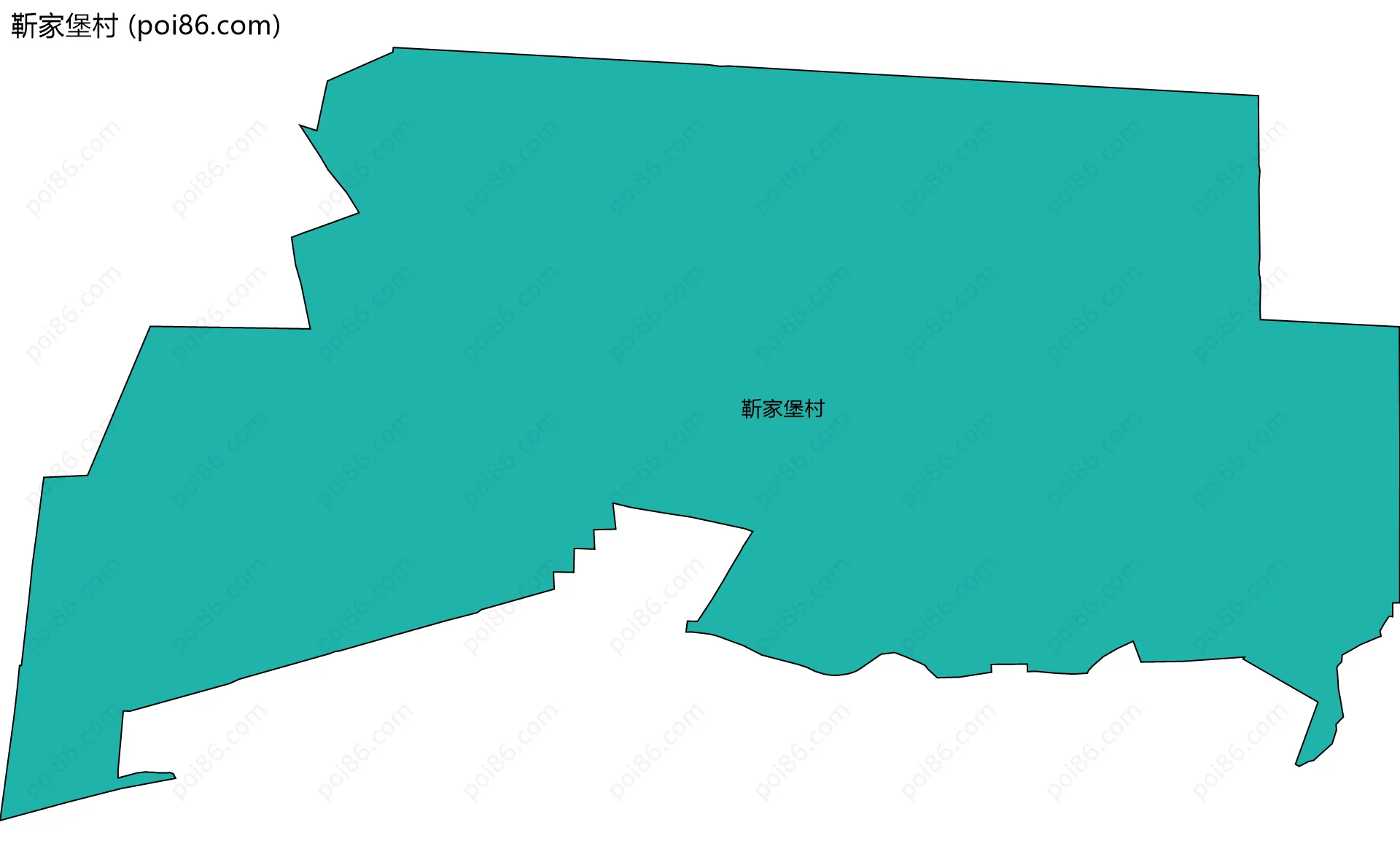 靳家堡村边界地图