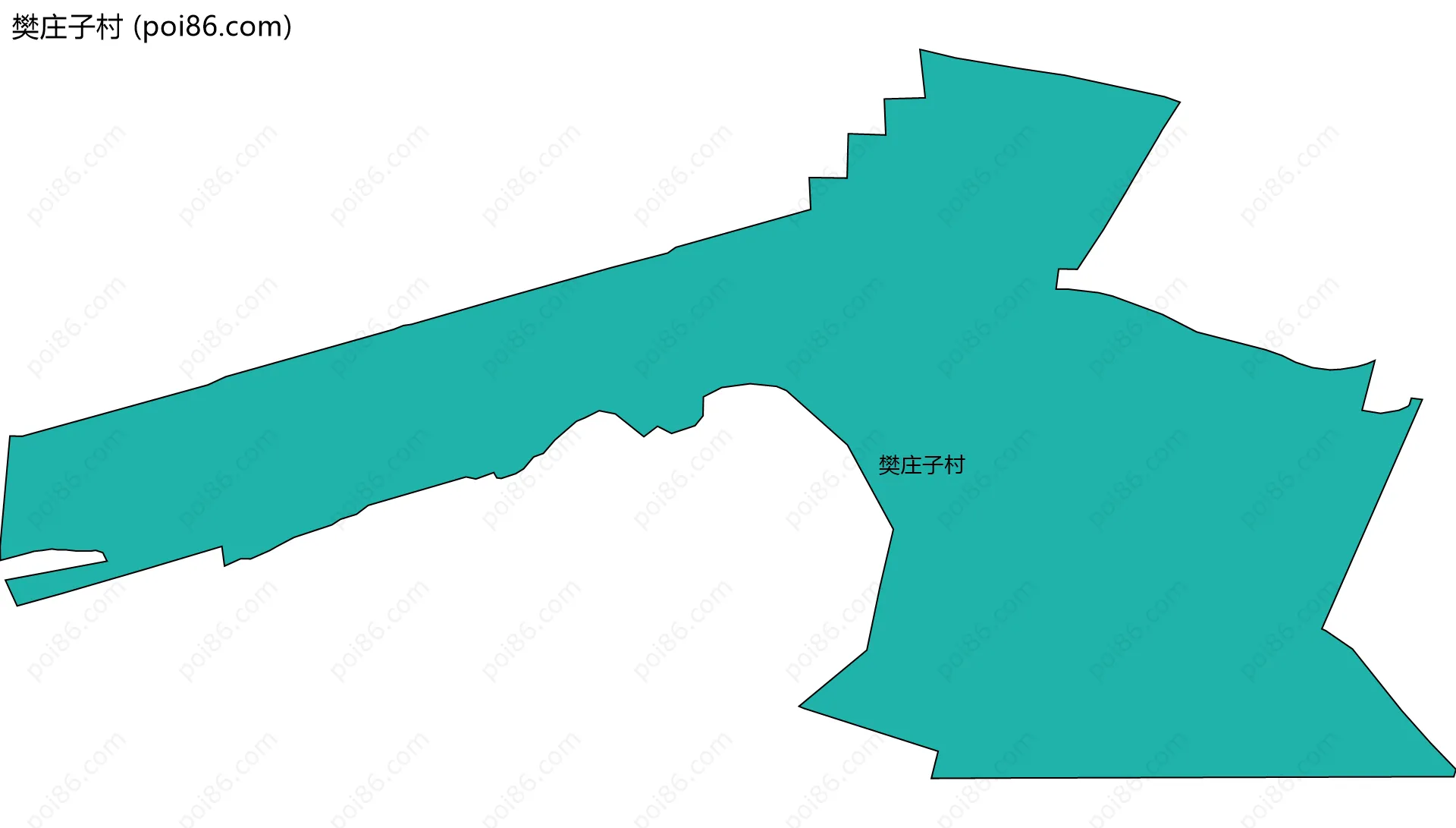 樊庄子村边界地图