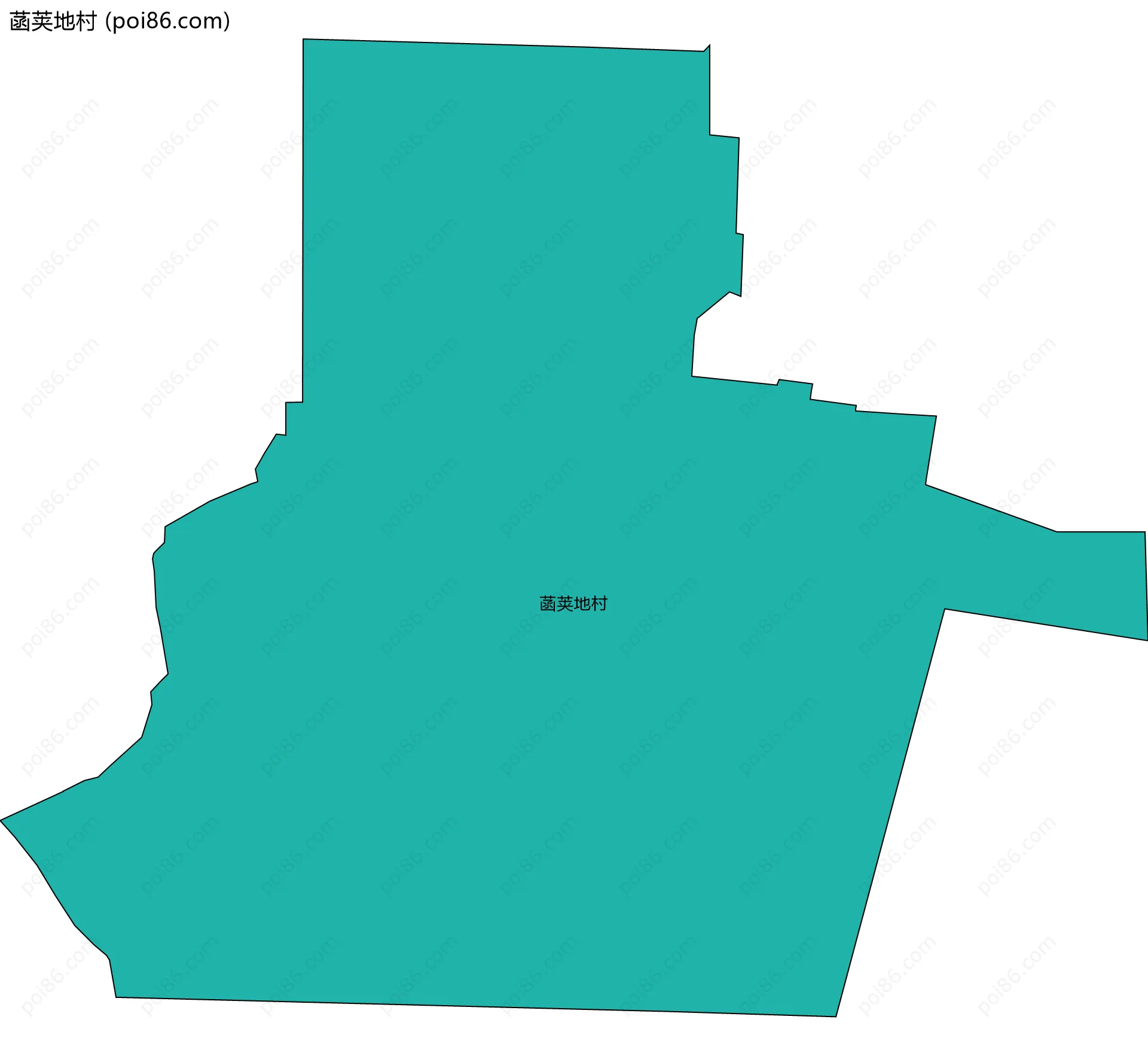 菡荚地村边界地图