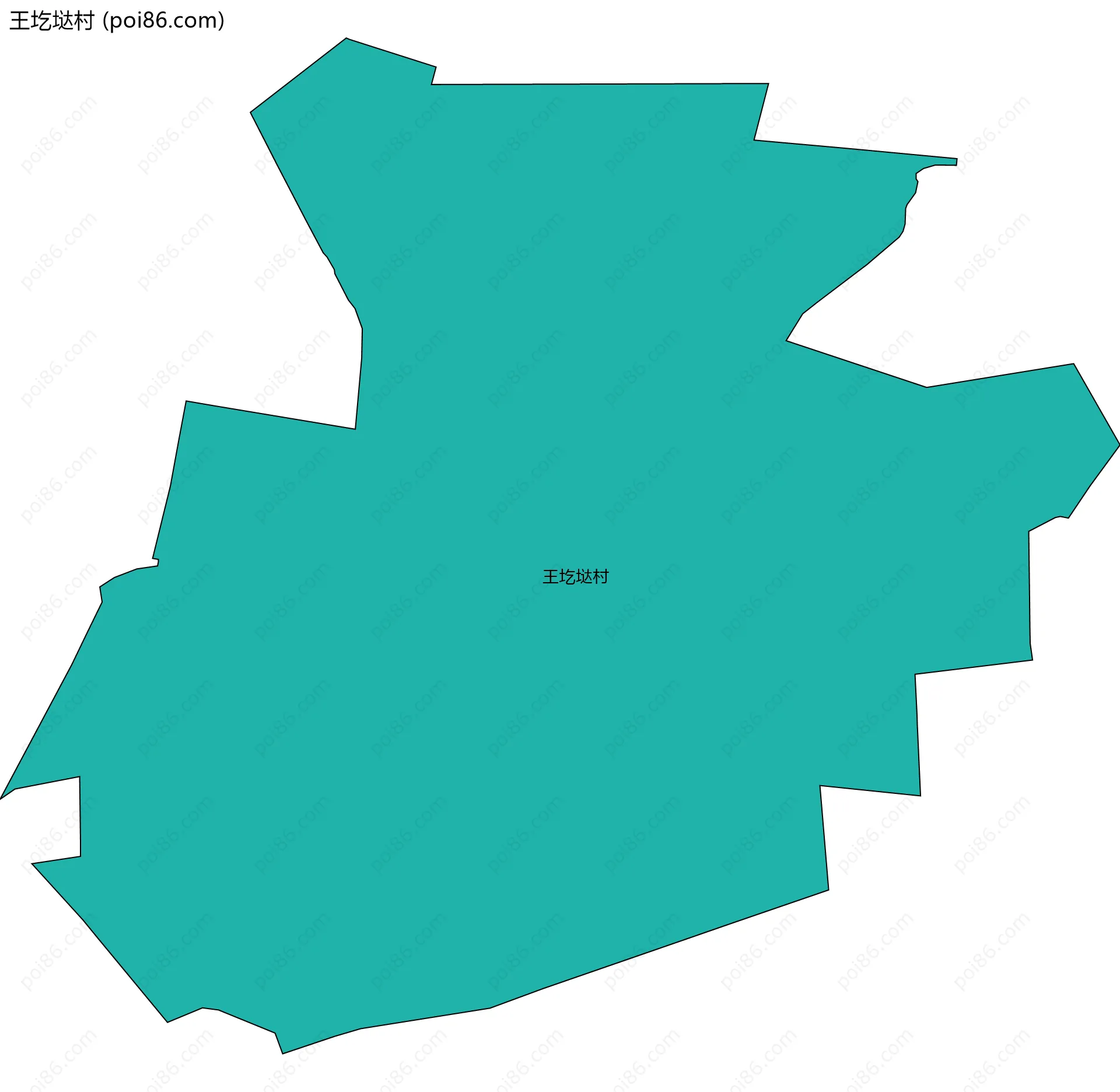 王圪垯村边界地图