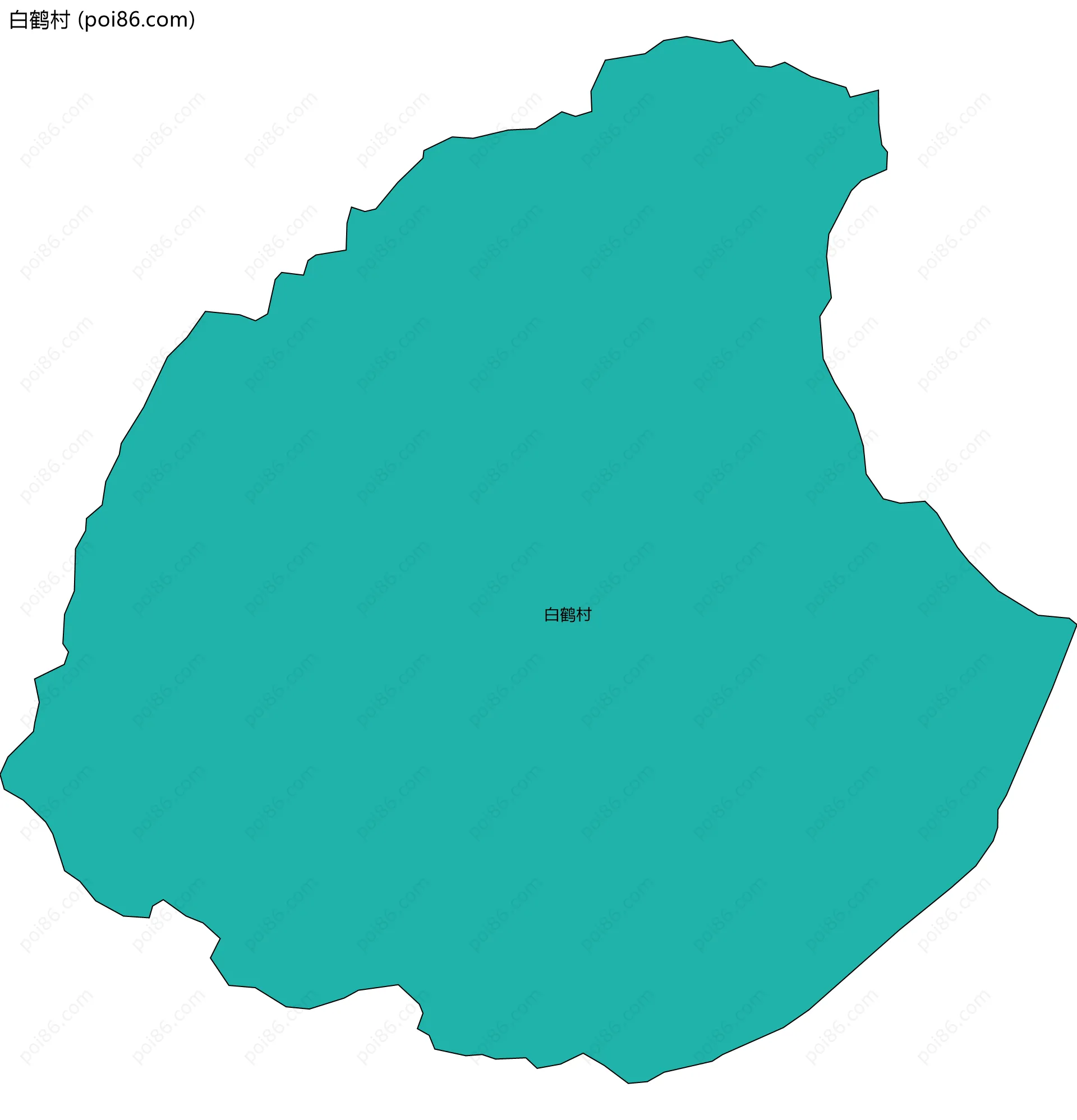 白鹤村边界地图