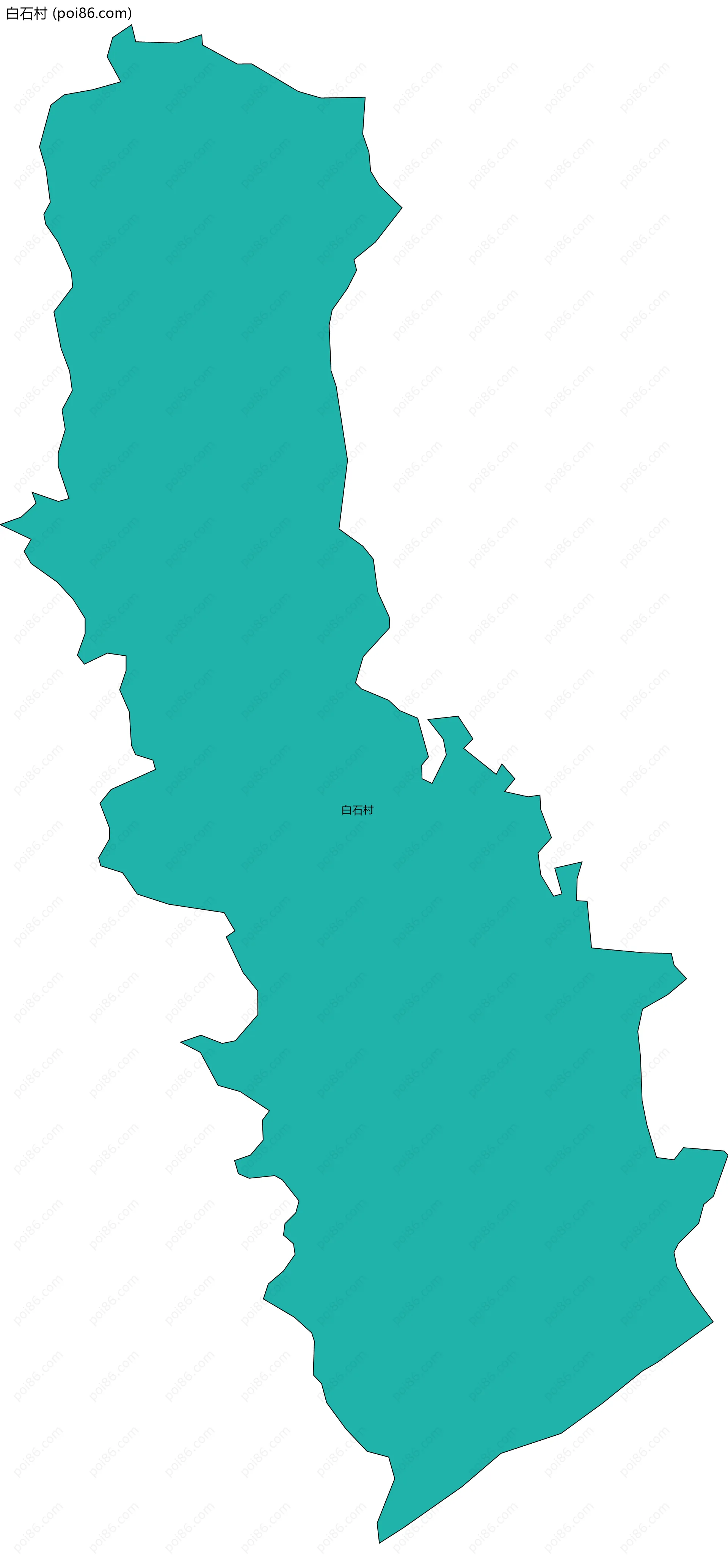 白石村边界地图