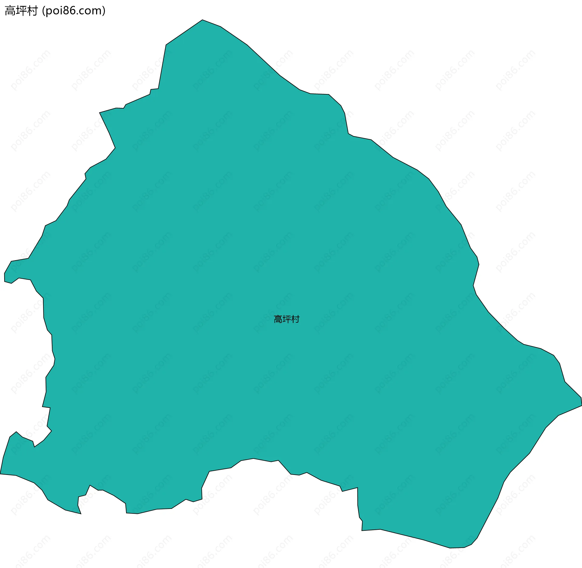 高坪村边界地图