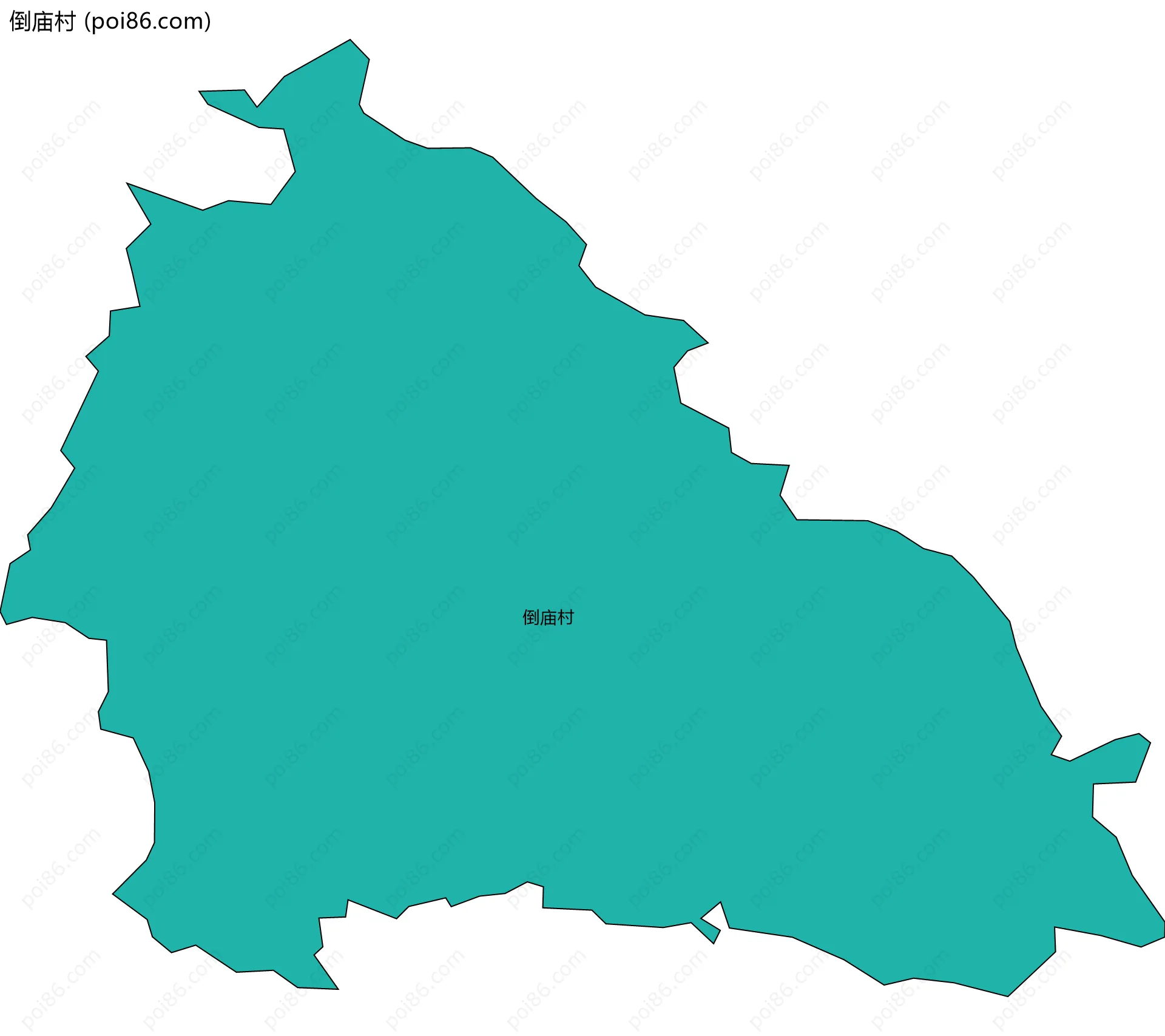 倒庙村边界地图
