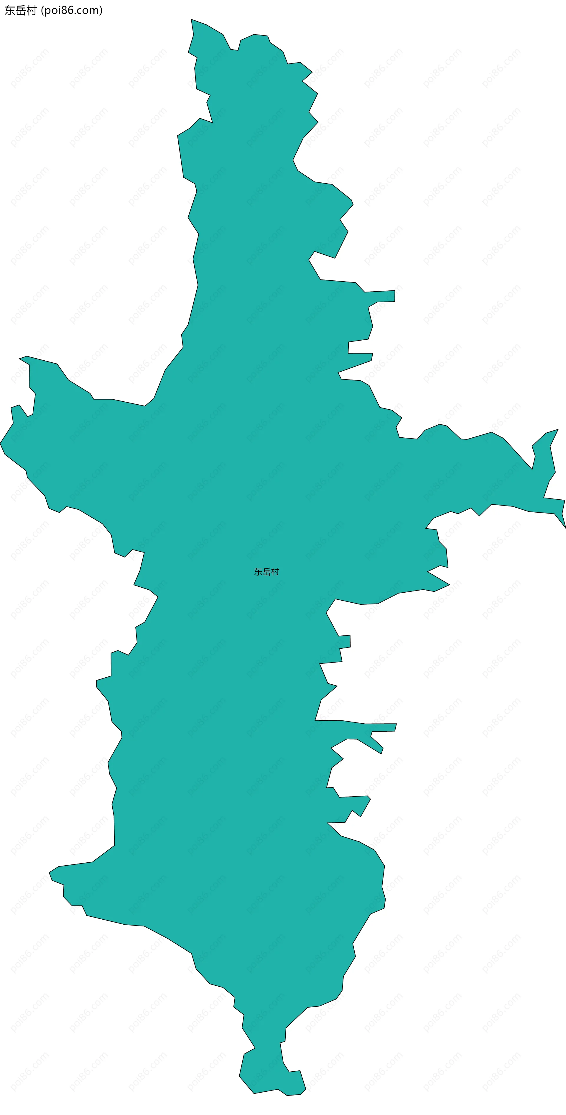 东岳村边界地图