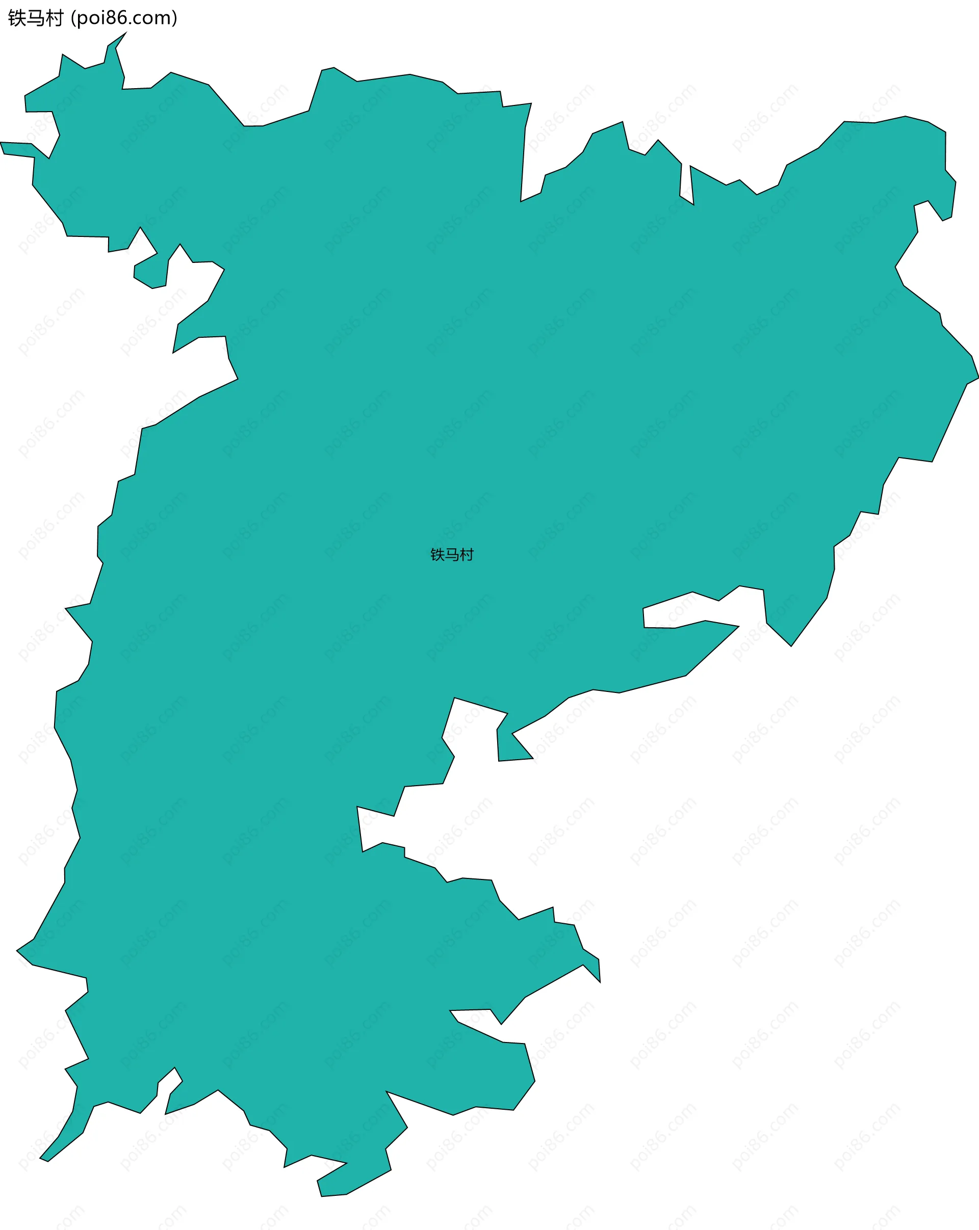 铁马村边界地图