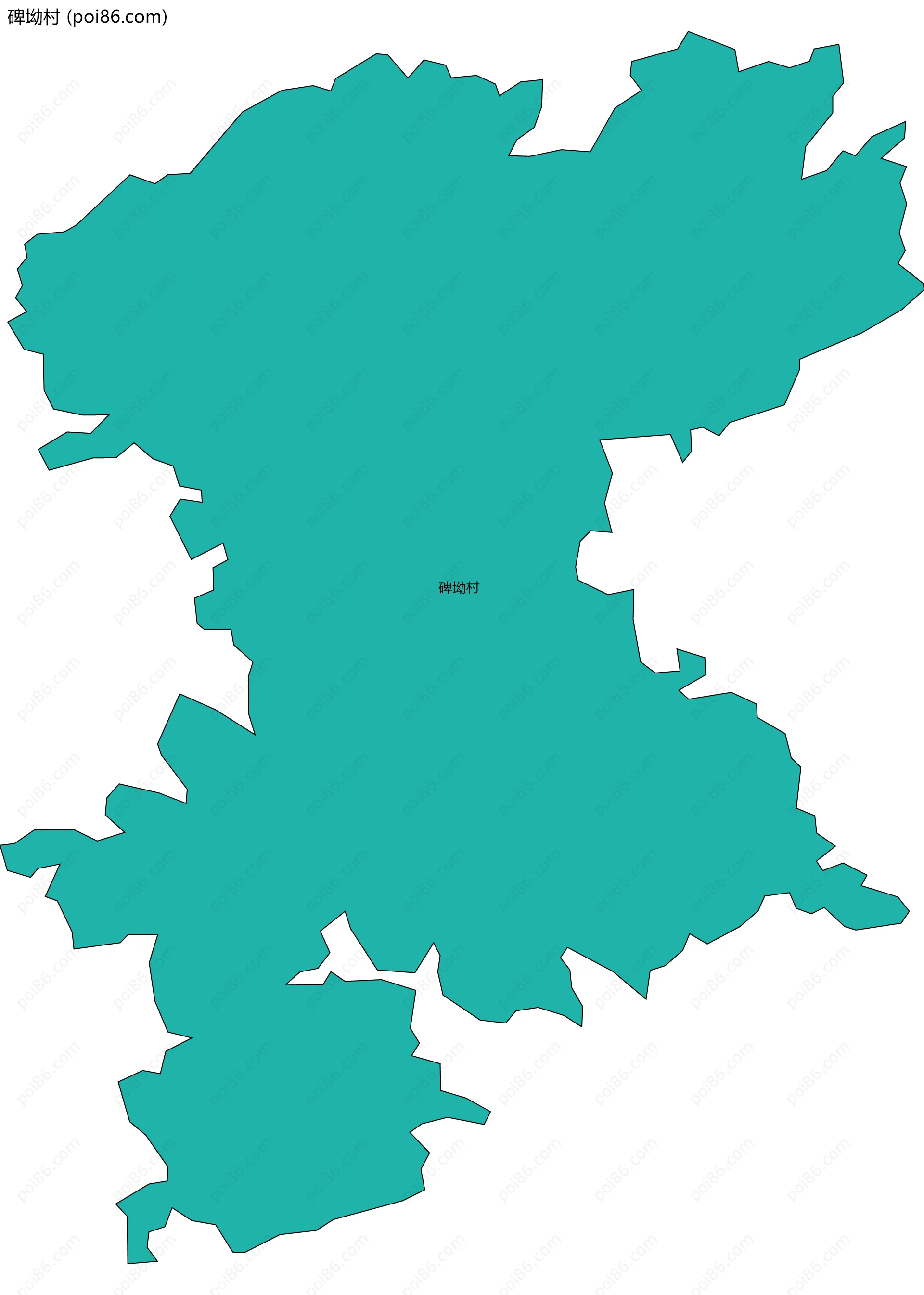 碑坳村边界地图