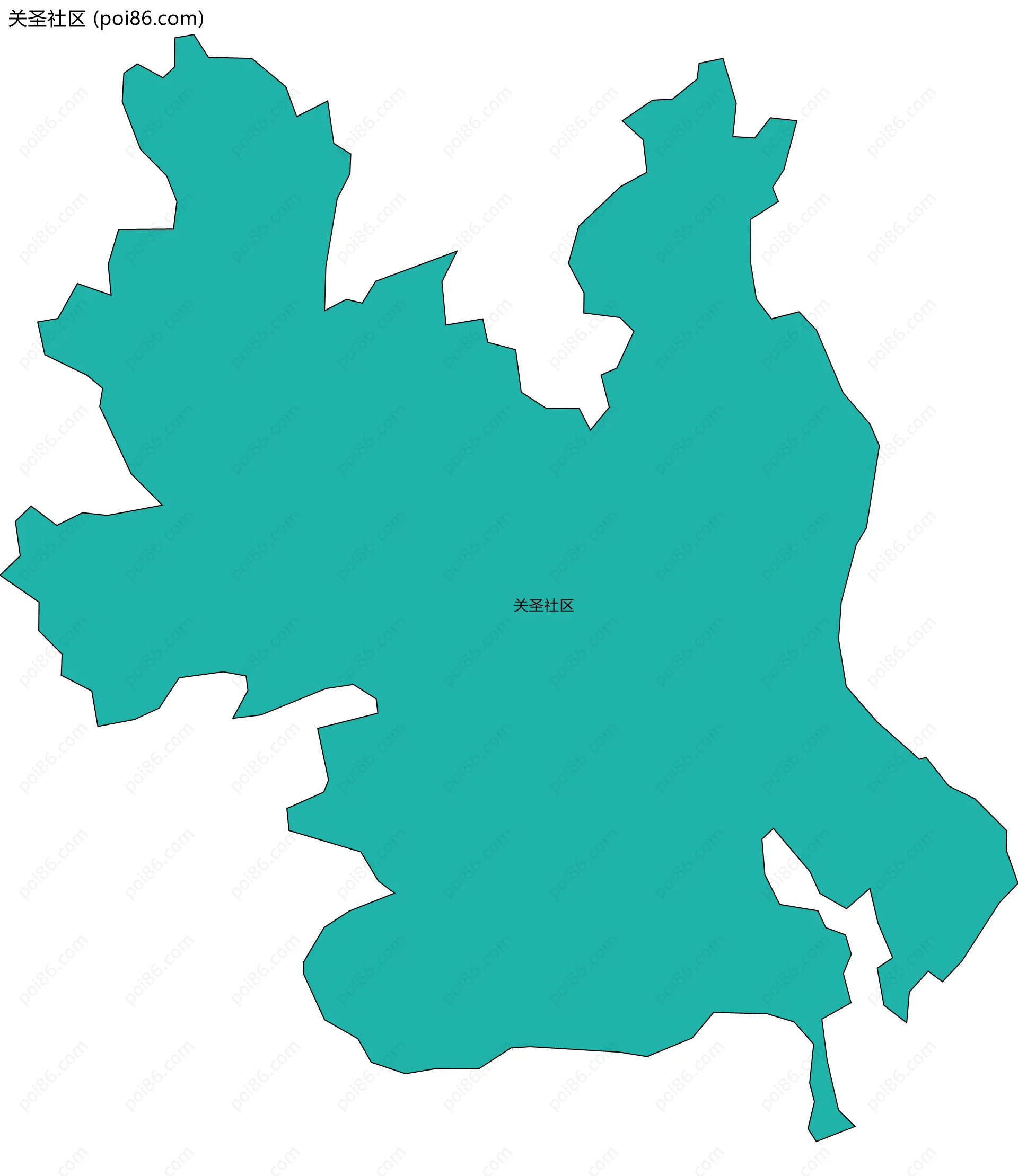关圣社区边界地图
