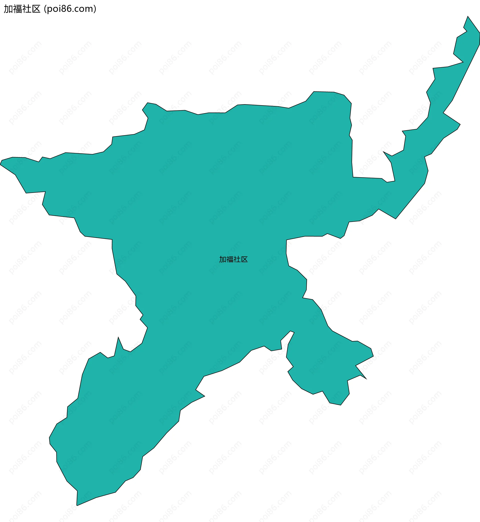 加福社区边界地图