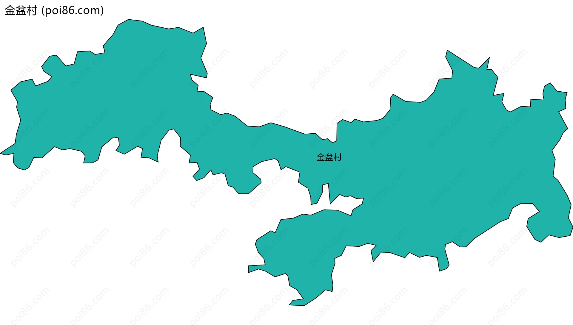 金盆村边界地图