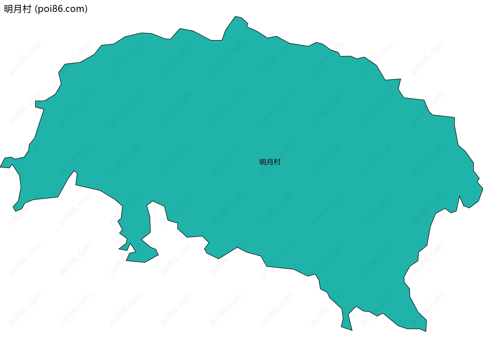 明月村边界地图