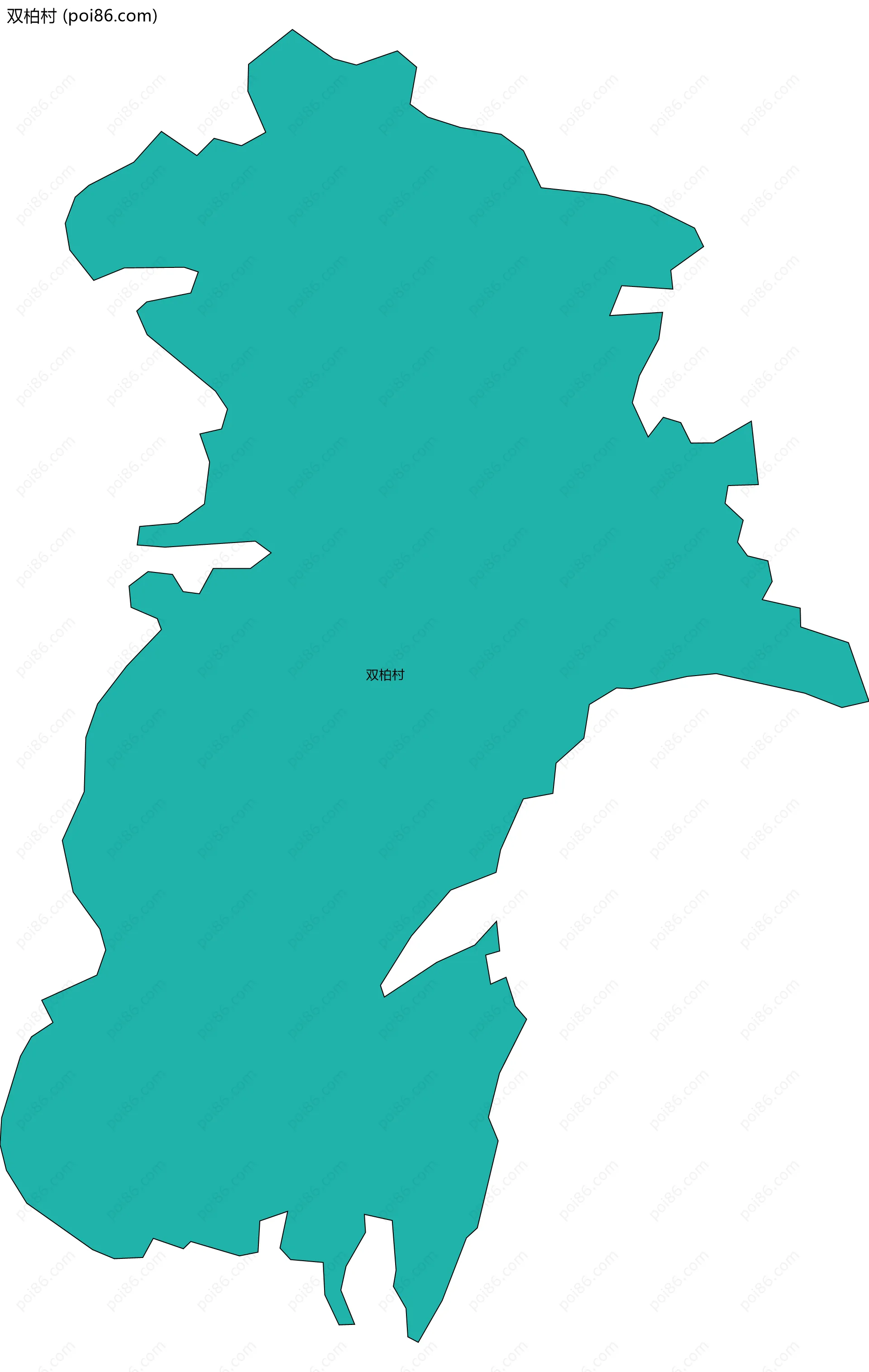 双柏村边界地图