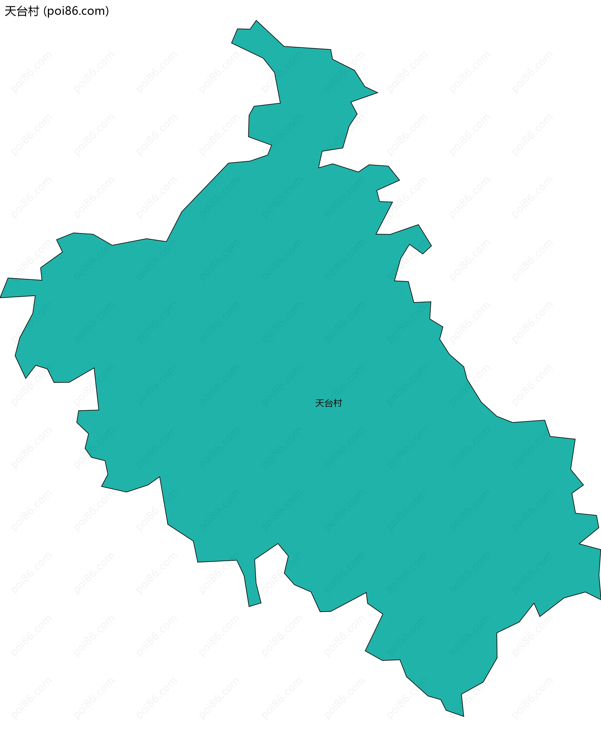 天台村边界地图