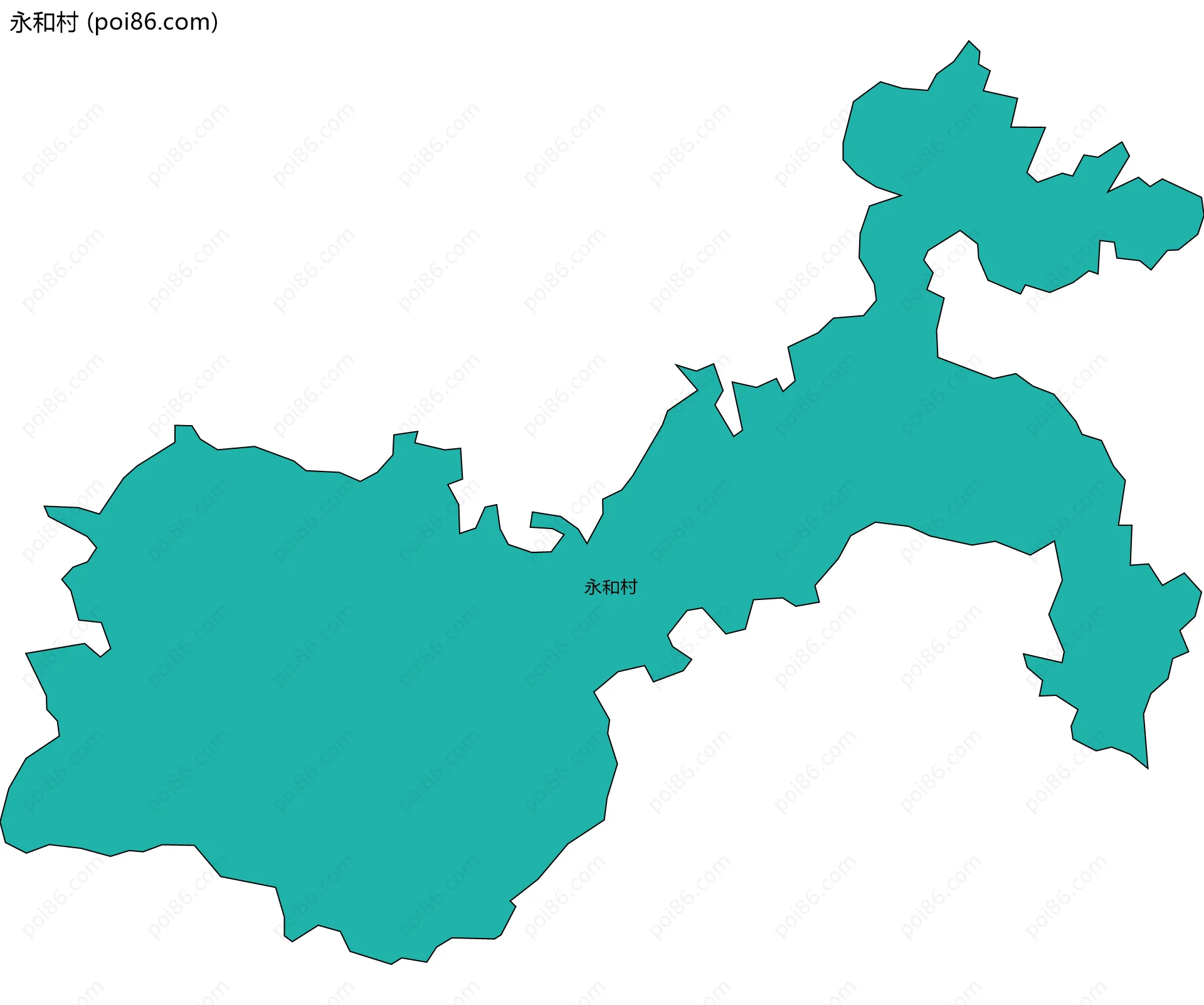 永和村边界地图