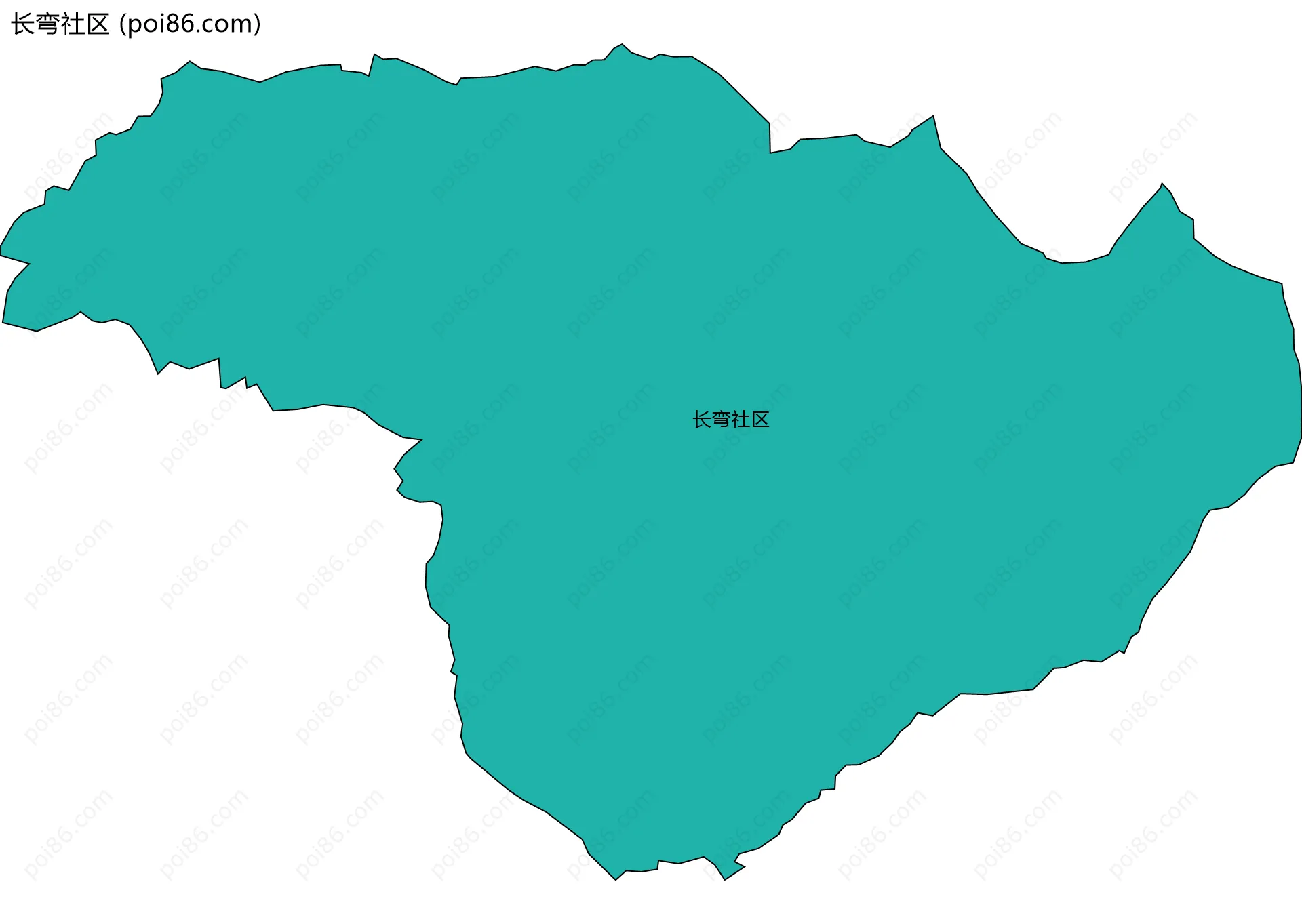 长弯社区边界地图