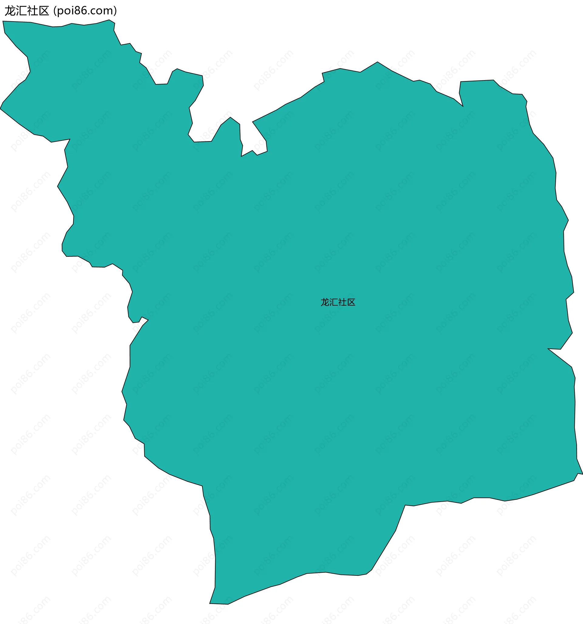 龙汇社区边界地图