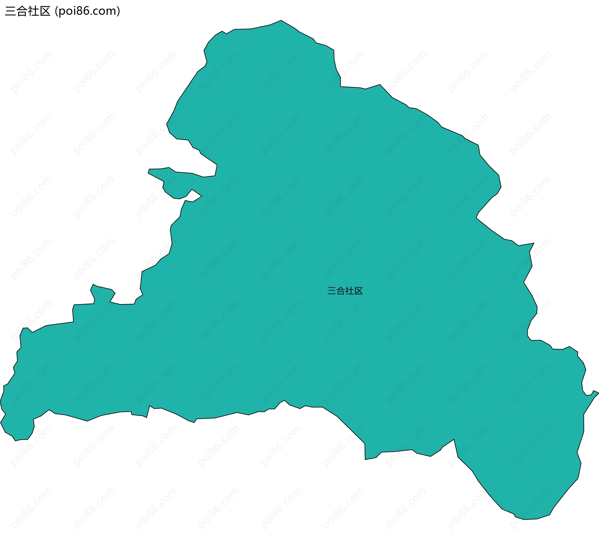 三合社区边界地图