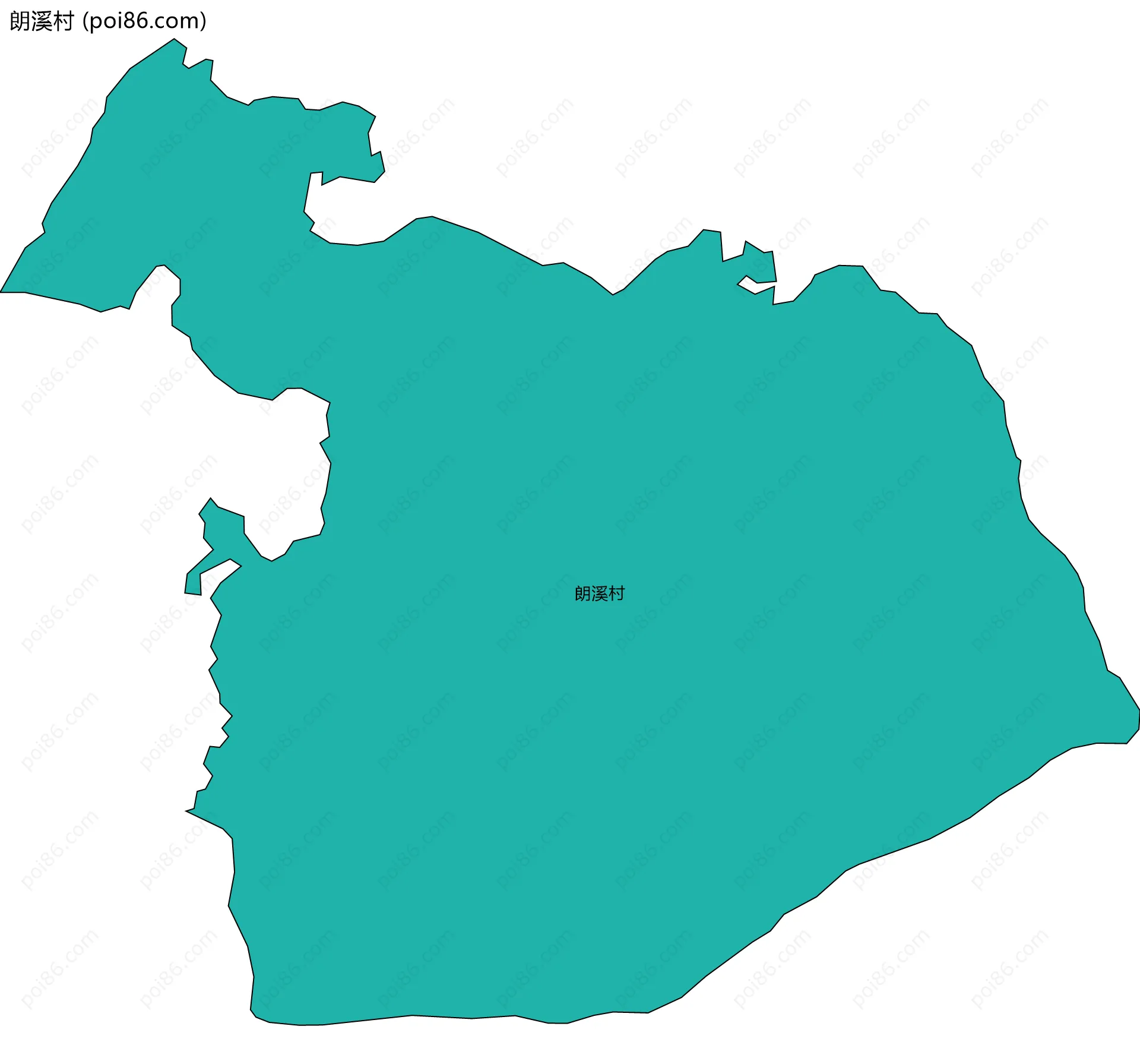朗溪村边界地图