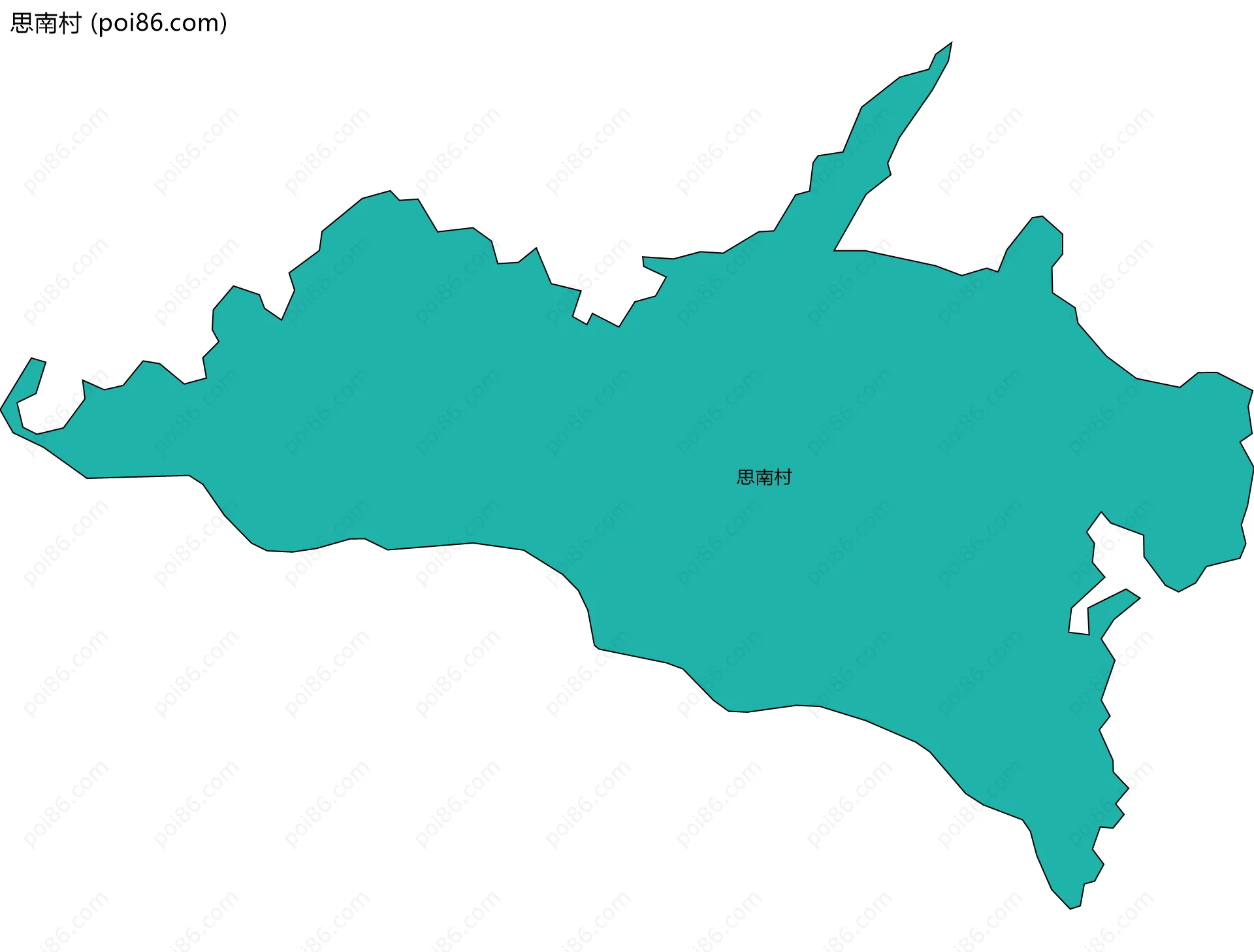 思南村边界地图