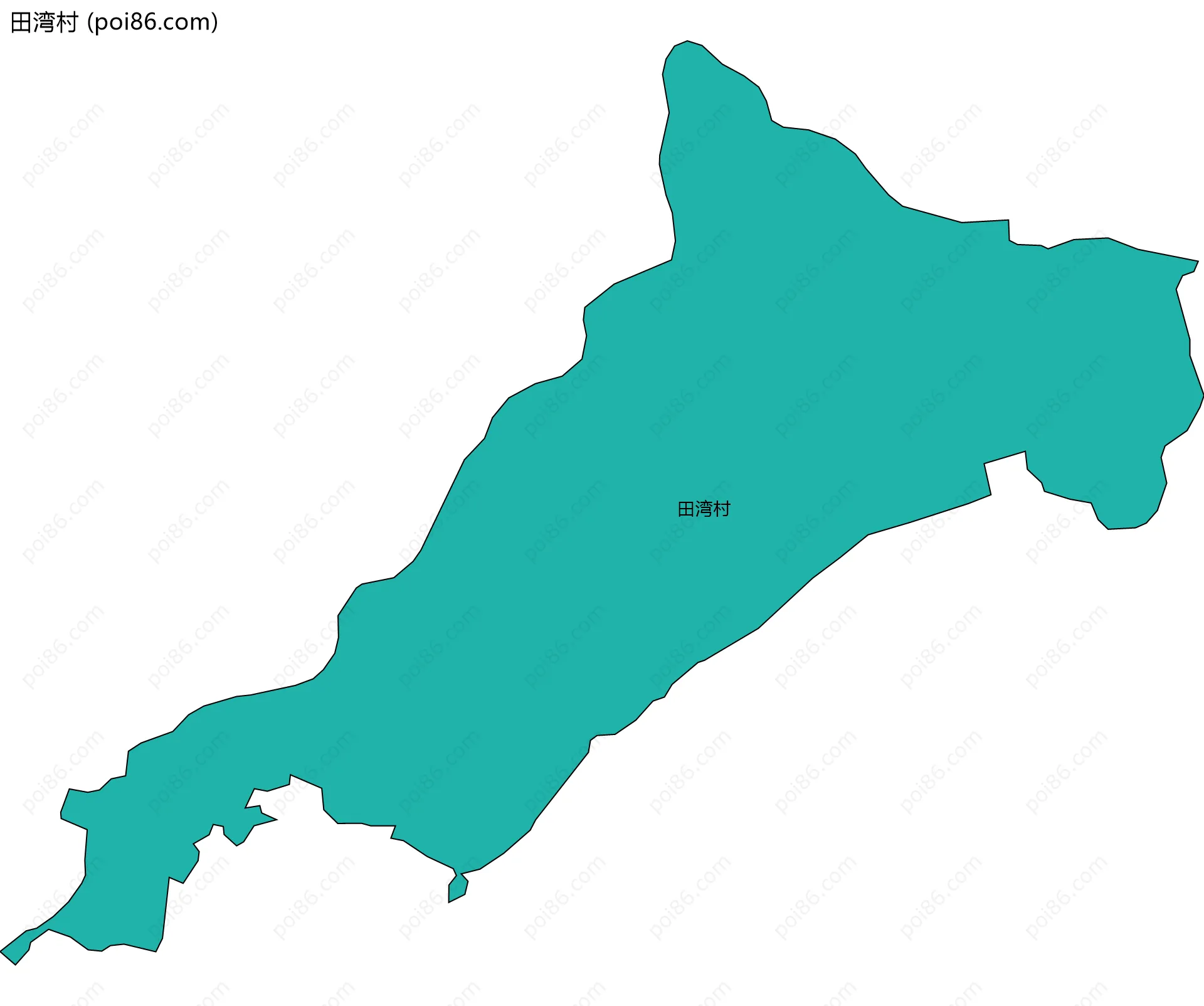 田湾村边界地图