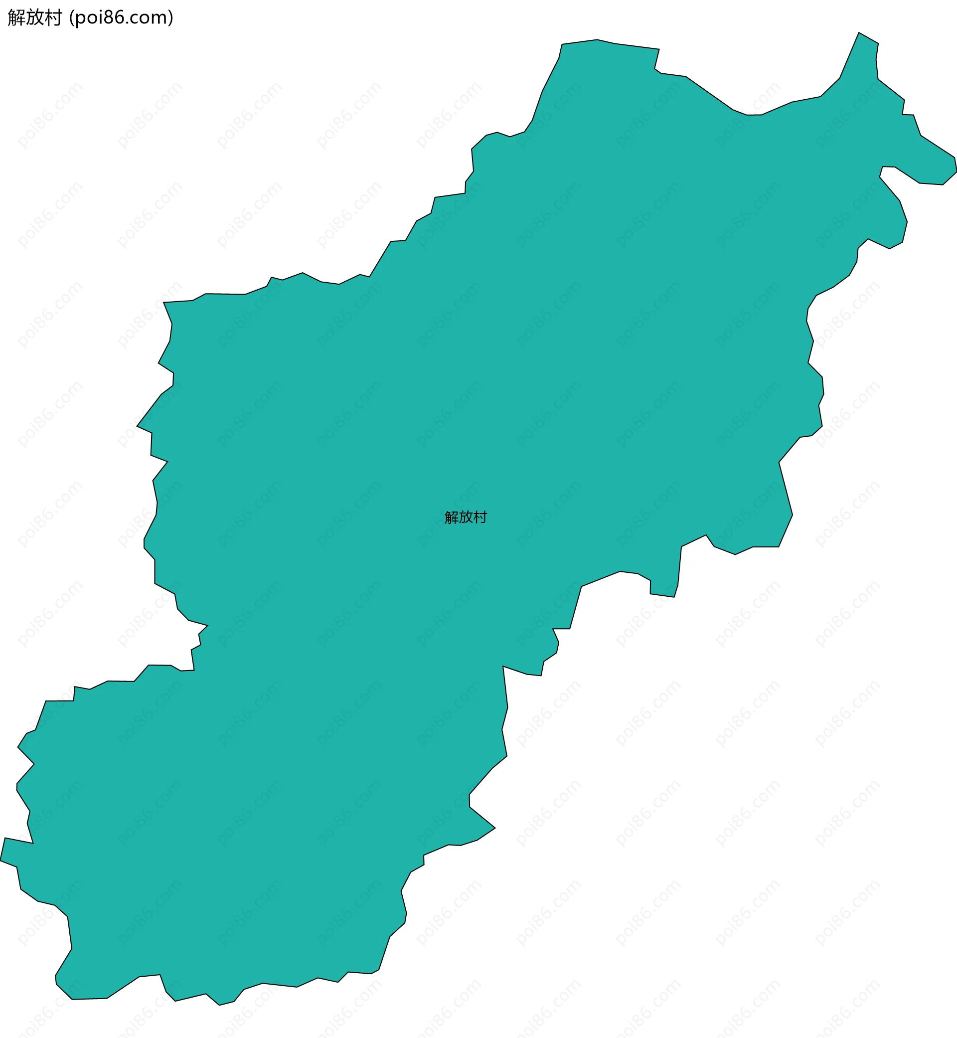 解放村边界地图
