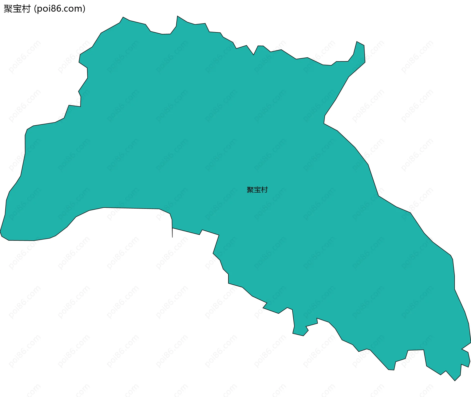 聚宝村边界地图