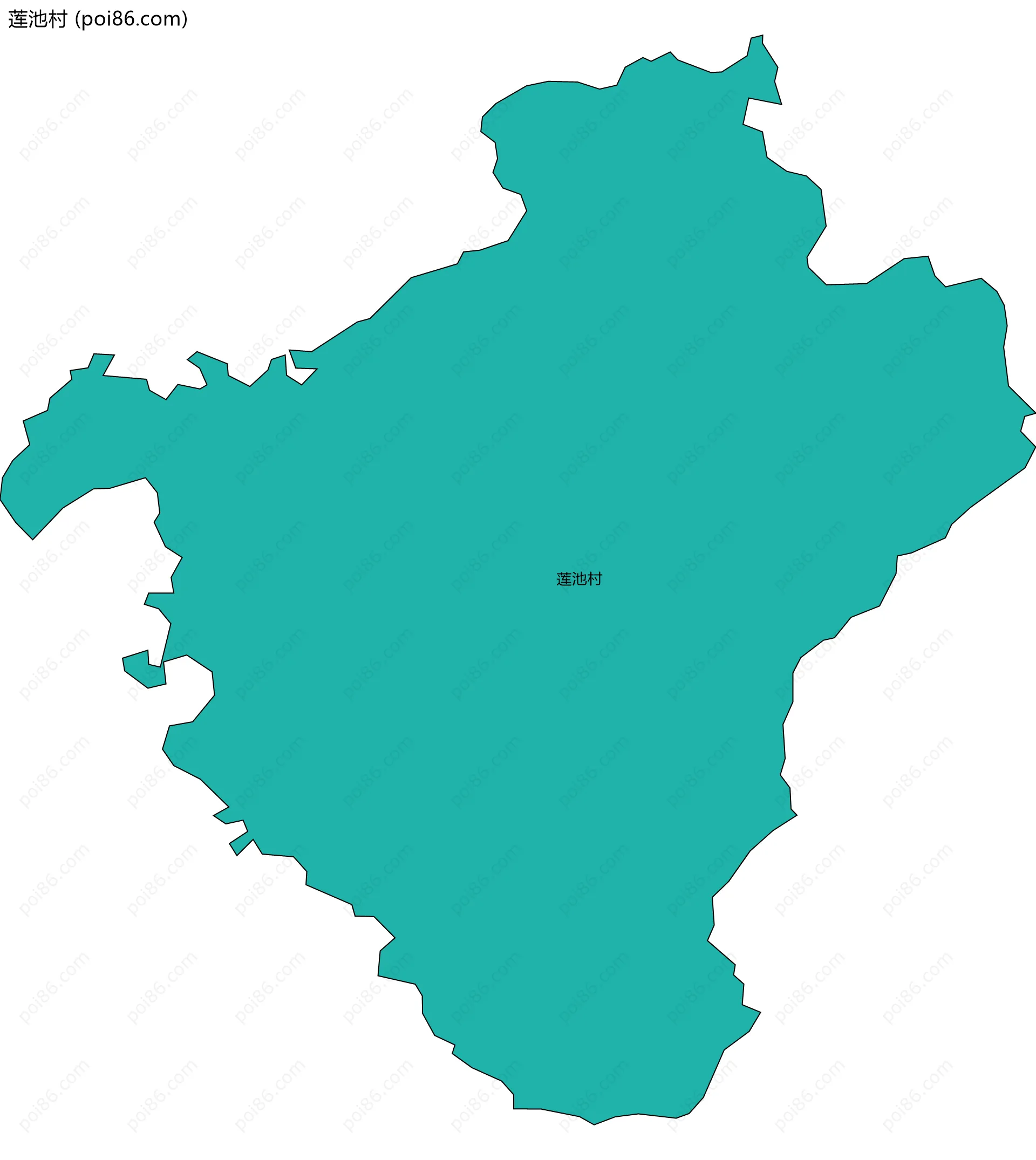 莲池村边界地图