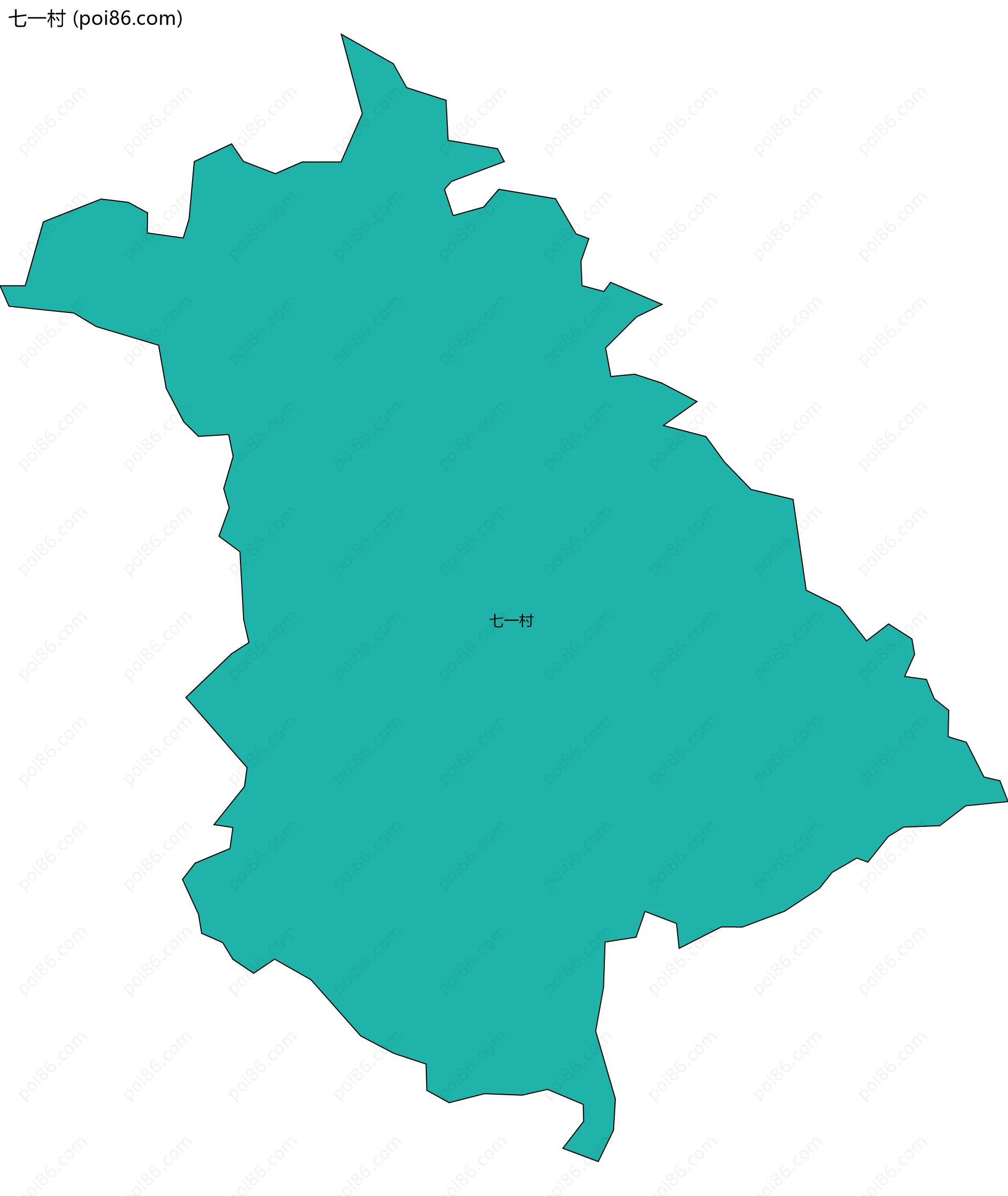 七一村边界地图