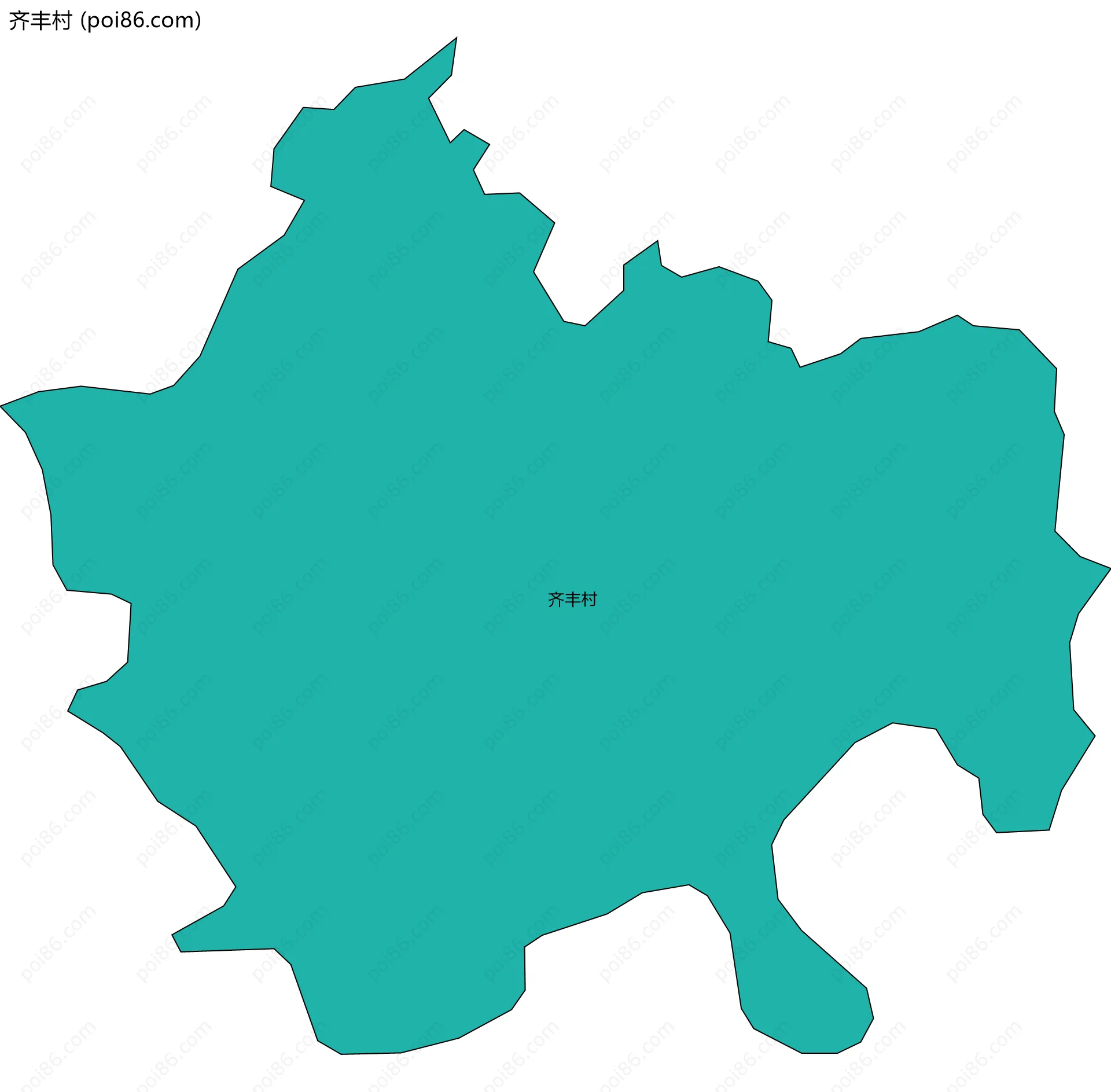 齐丰村边界地图