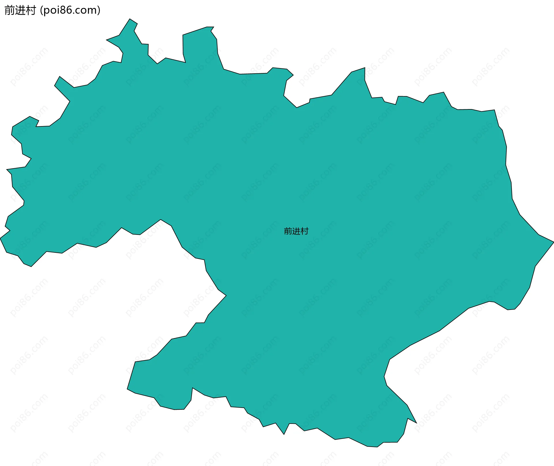 前进村边界地图