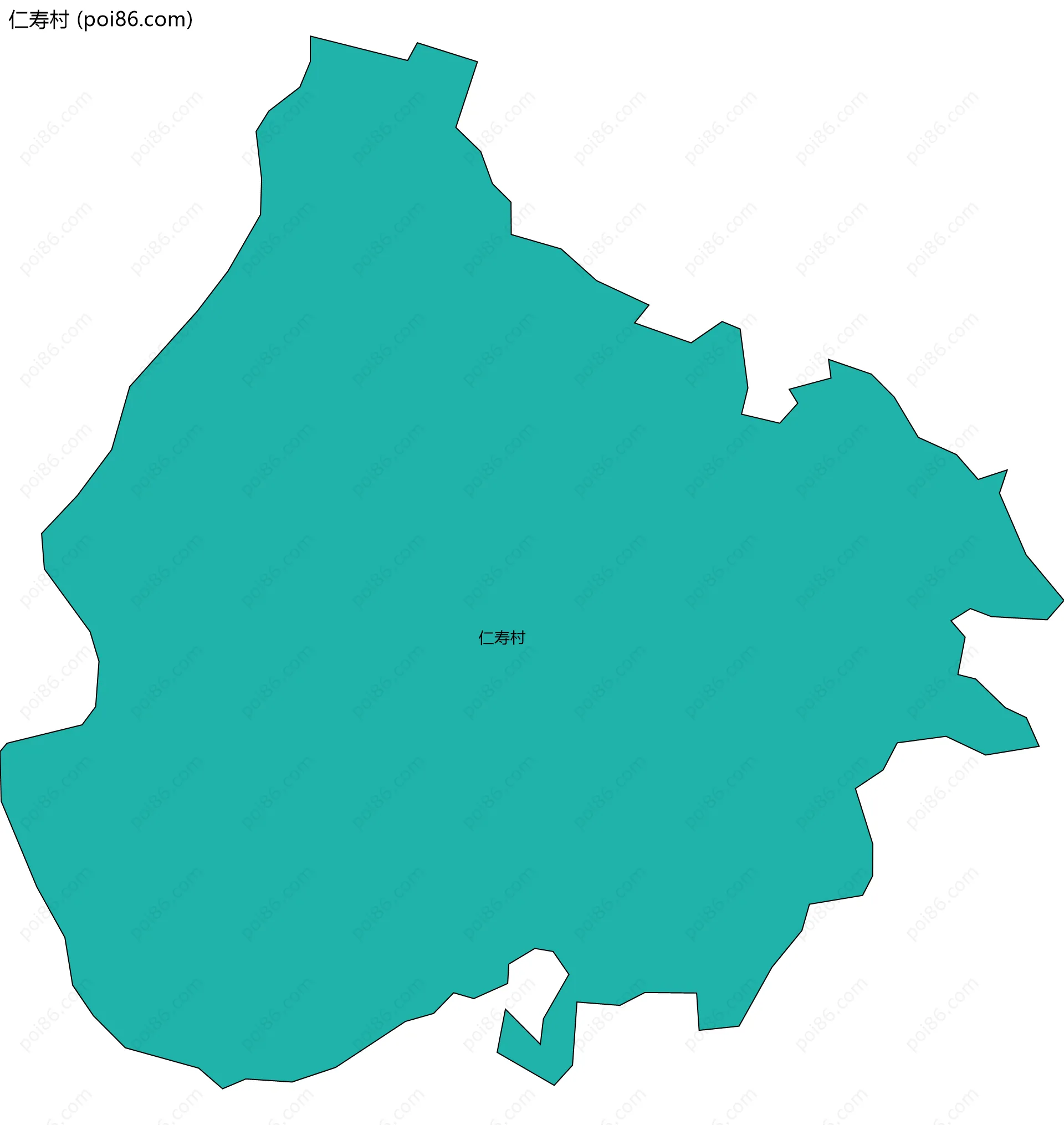 仁寿村边界地图