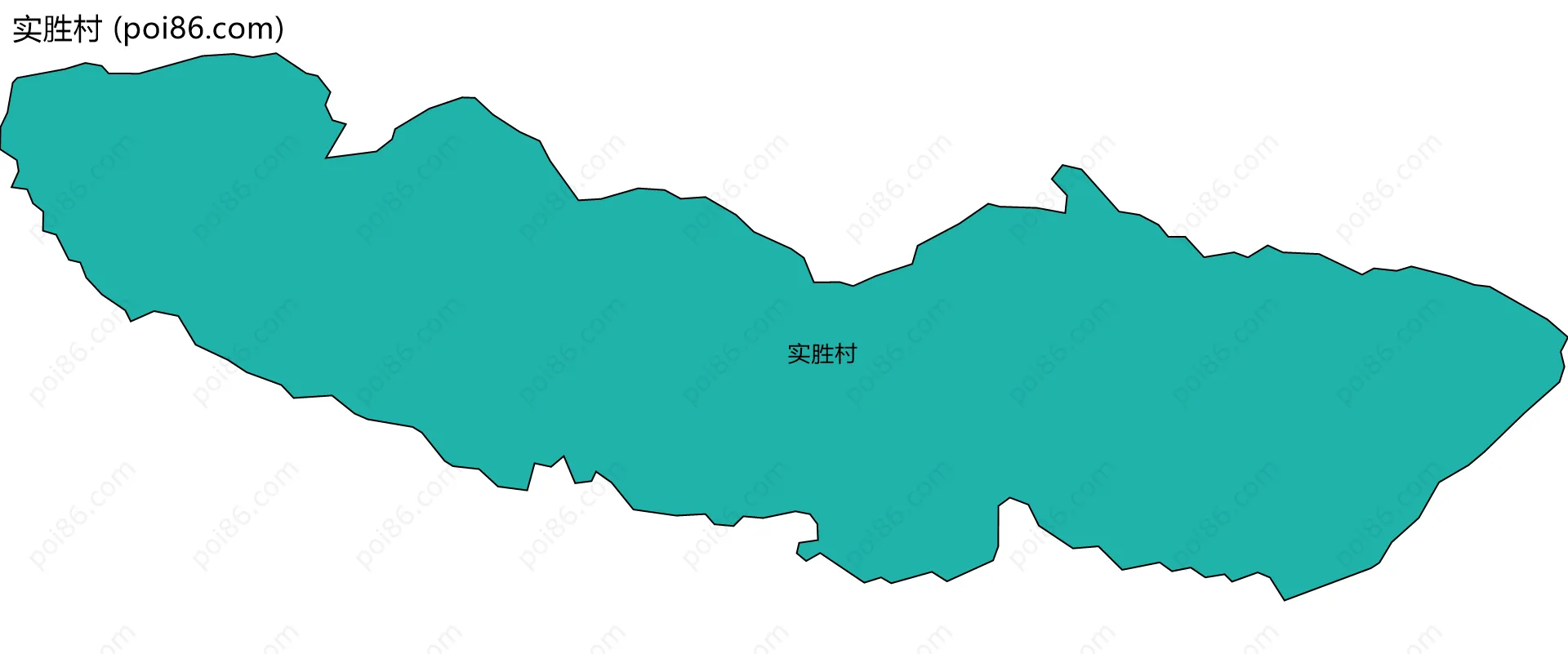 实胜村边界地图