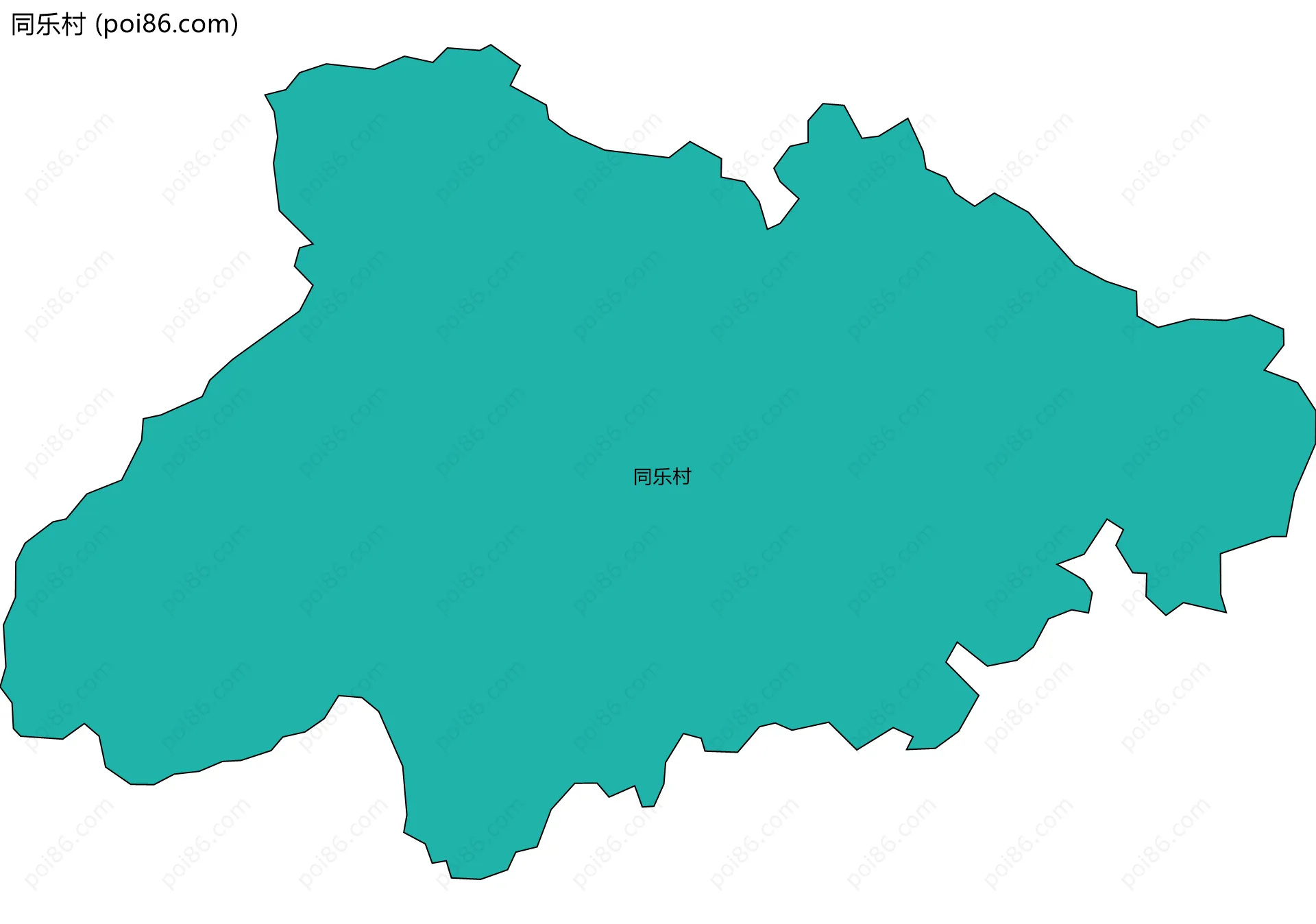 同乐村边界地图