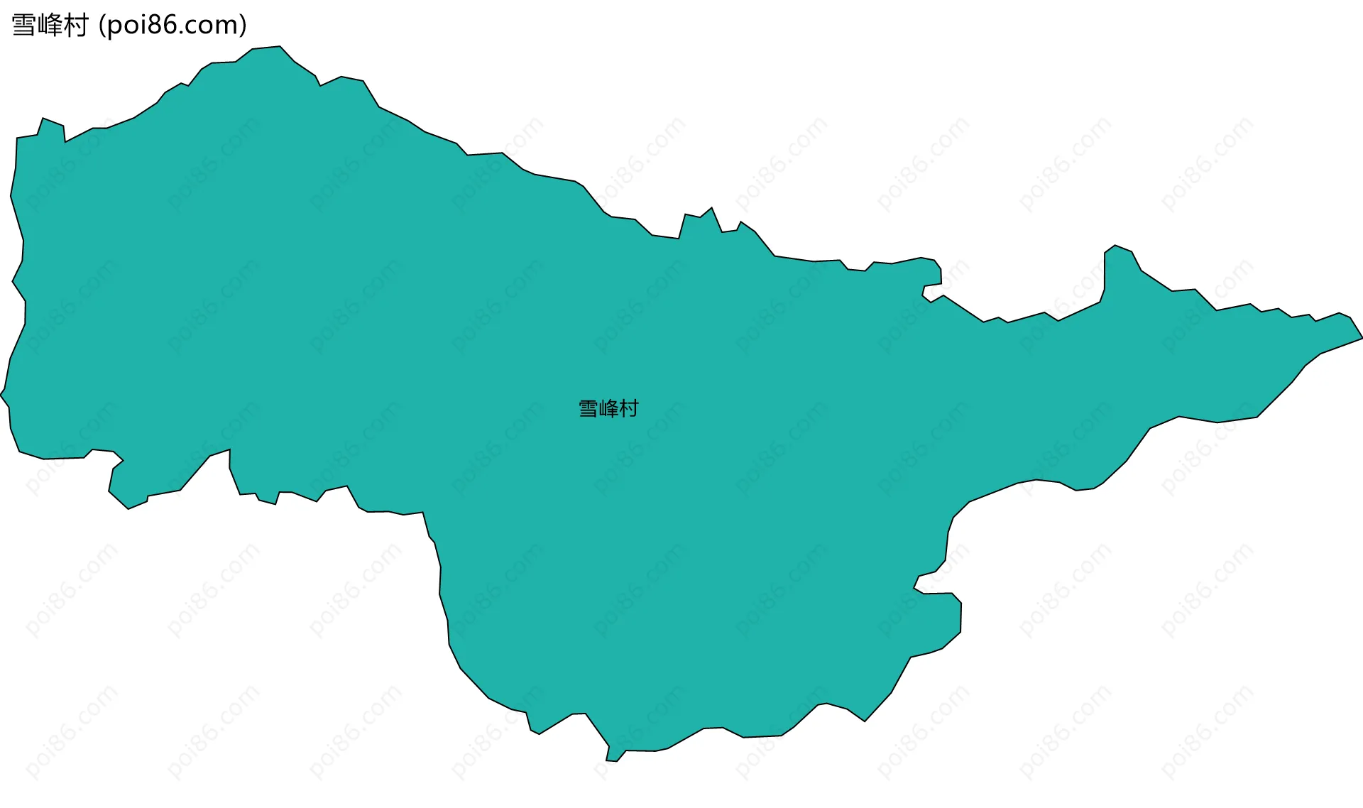 雪峰村边界地图