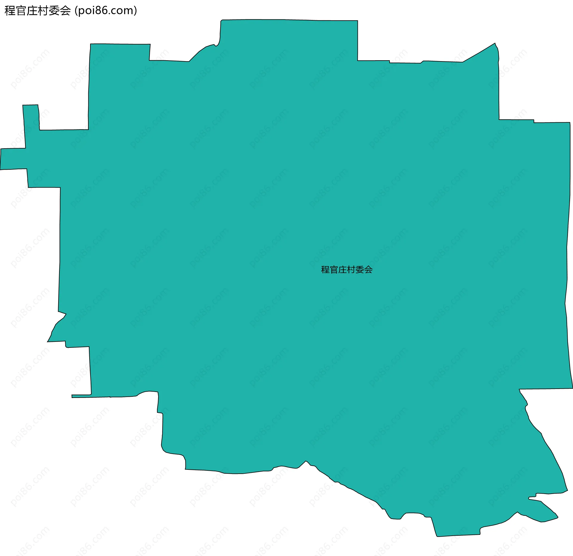 程官庄村委会边界地图