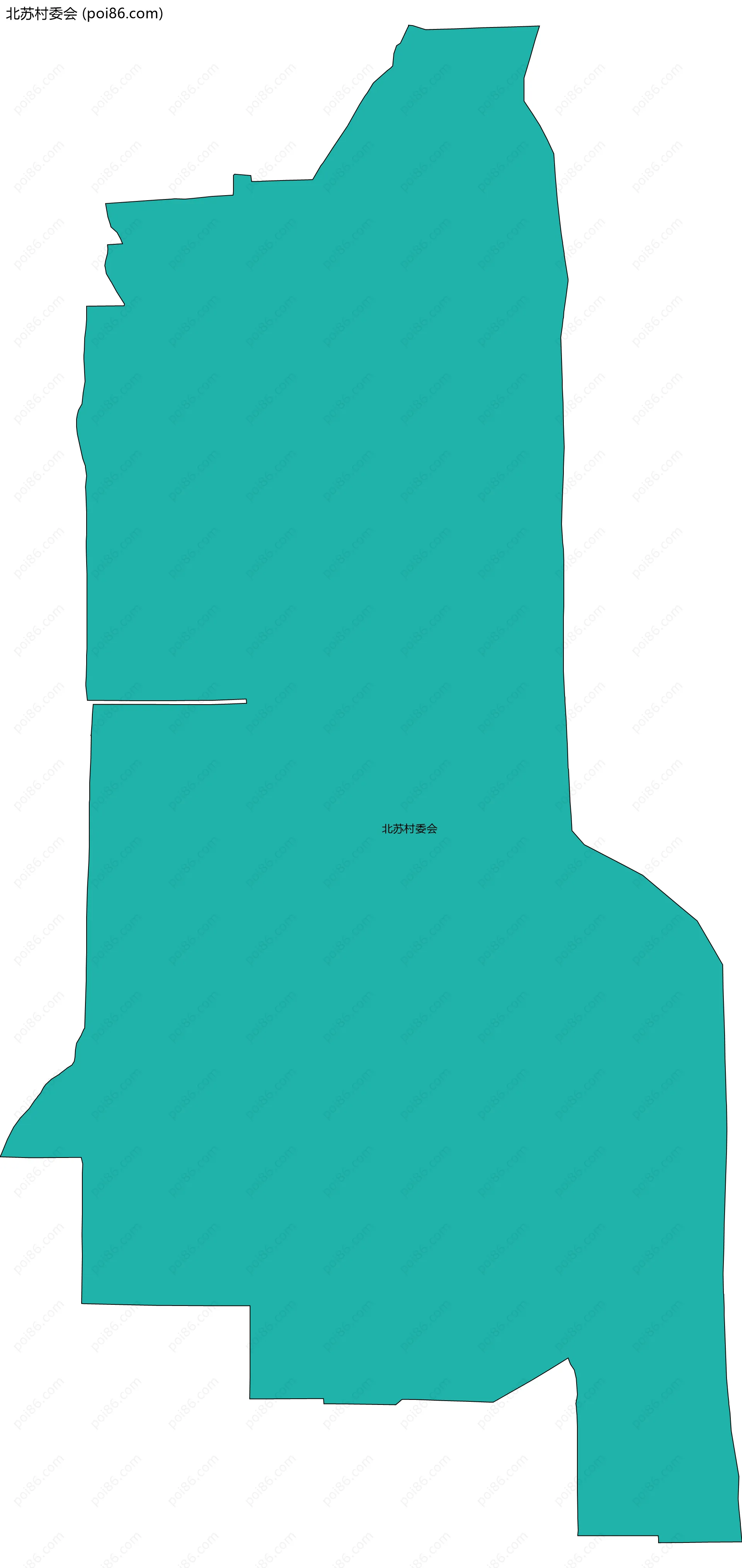 北苏村委会边界地图