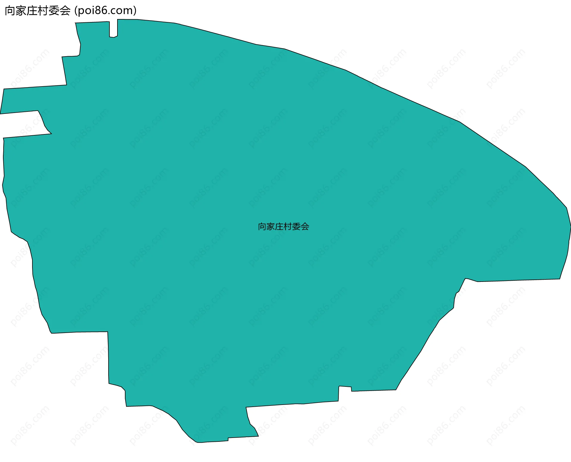 向家庄村委会边界地图