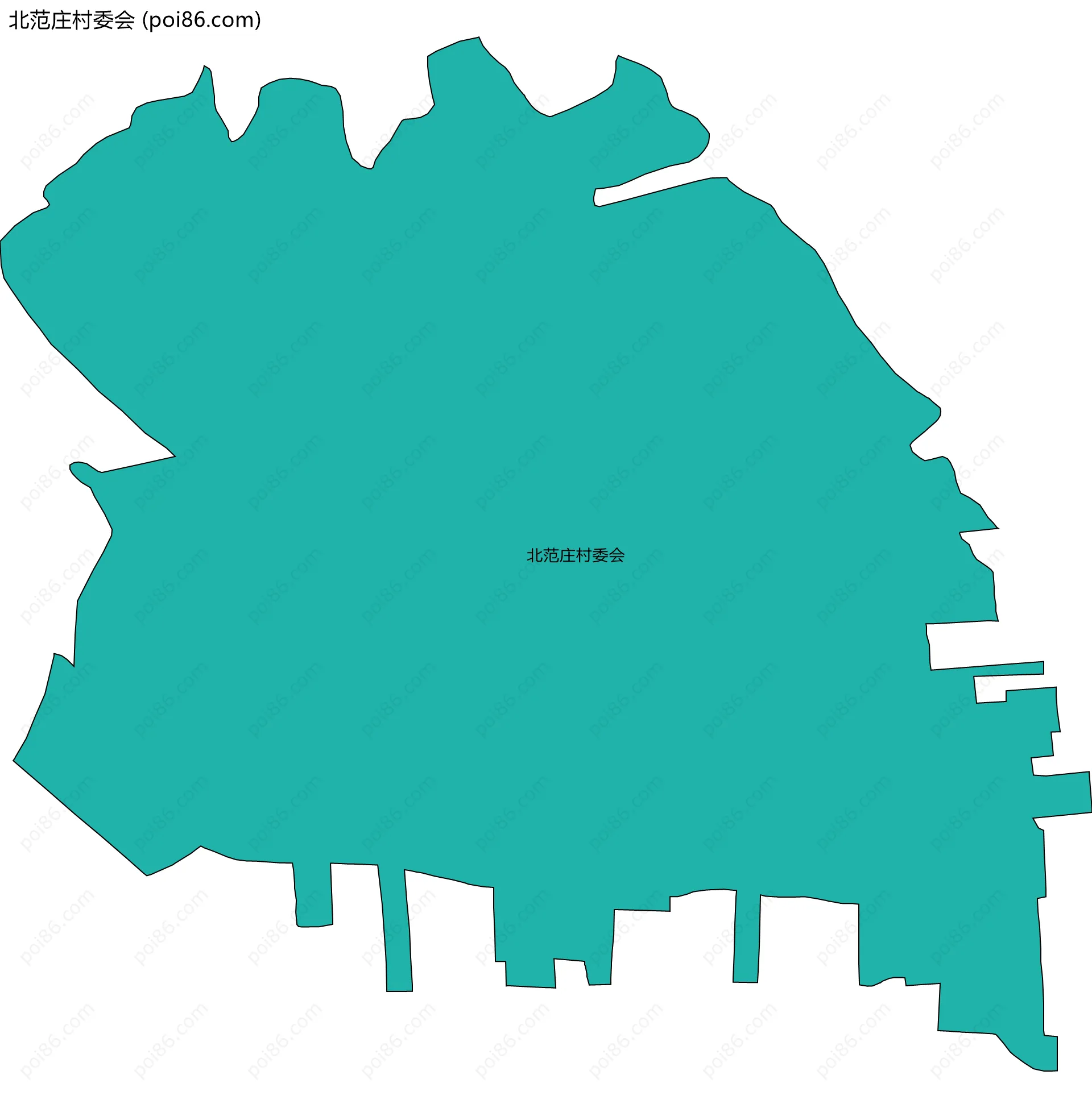 北范庄村委会边界地图
