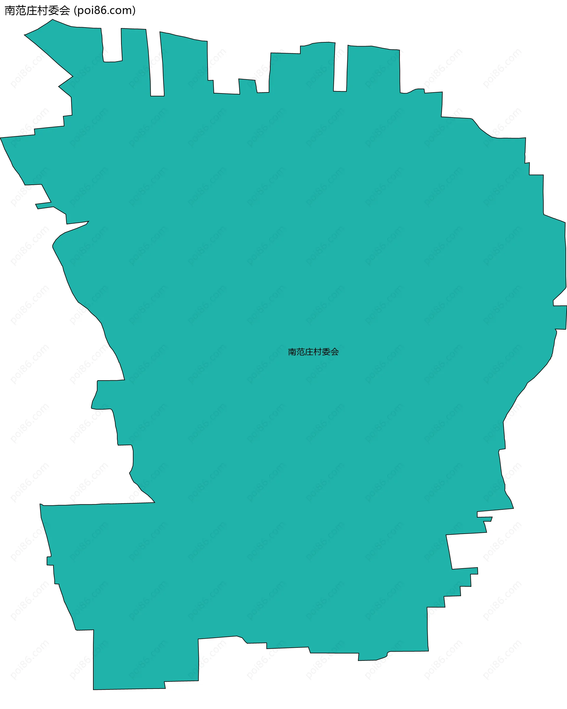 南范庄村委会边界地图