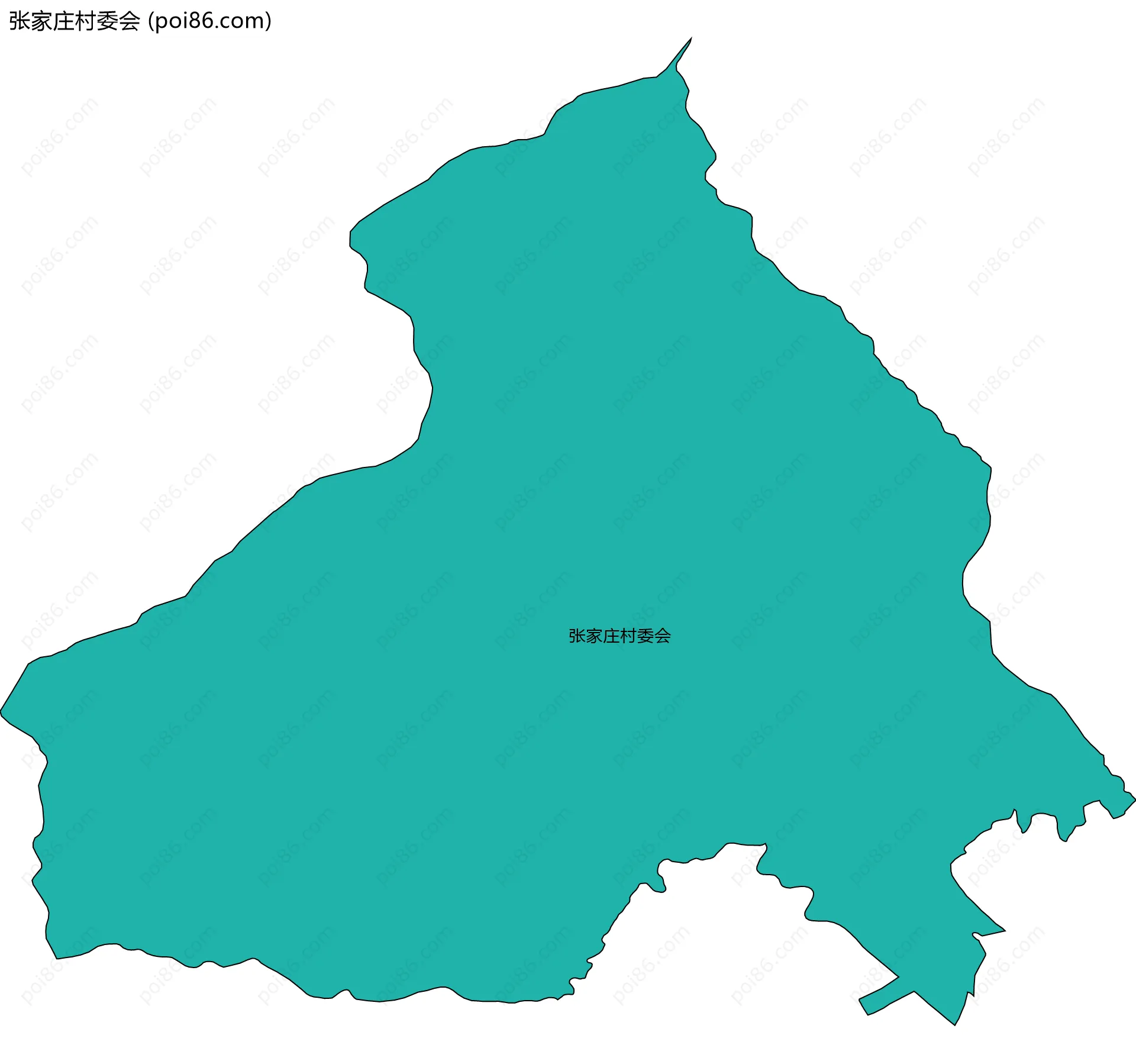 张家庄村委会边界地图