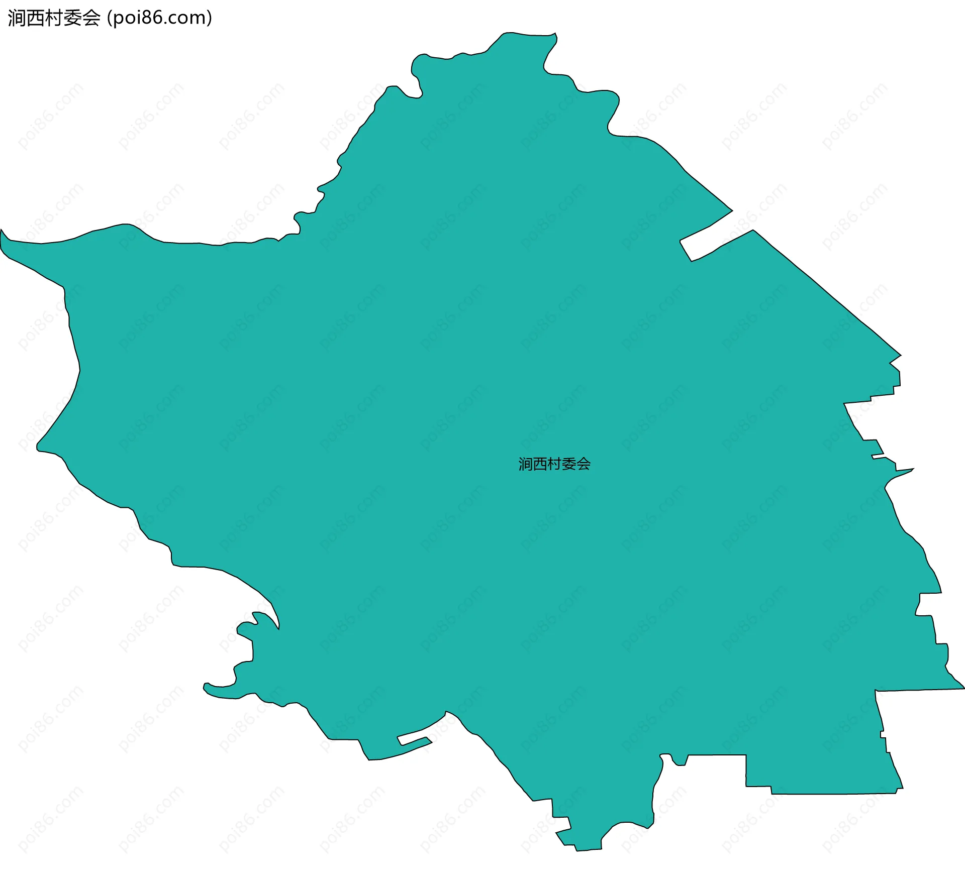 涧西村委会边界地图