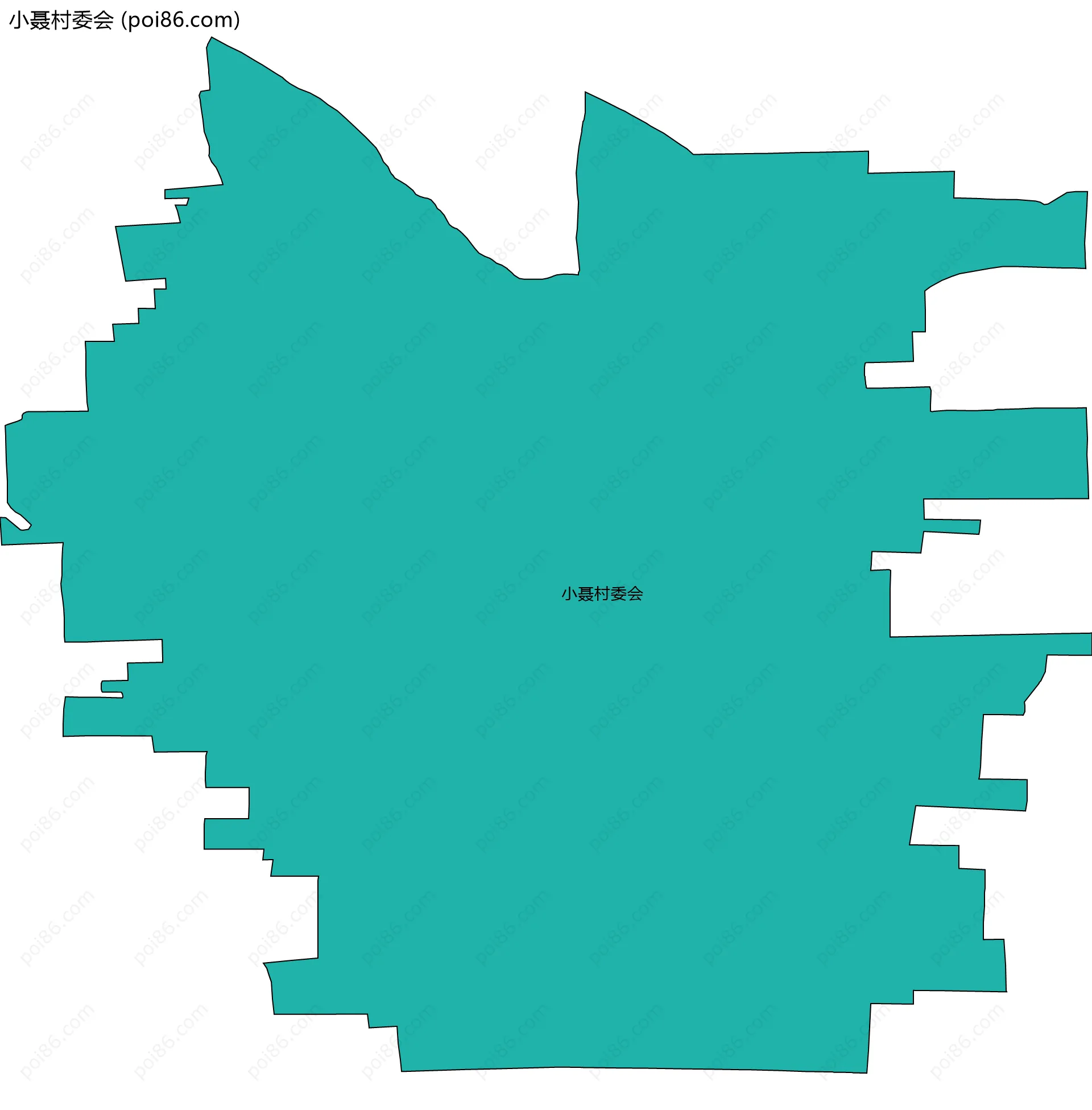 小聂村委会边界地图