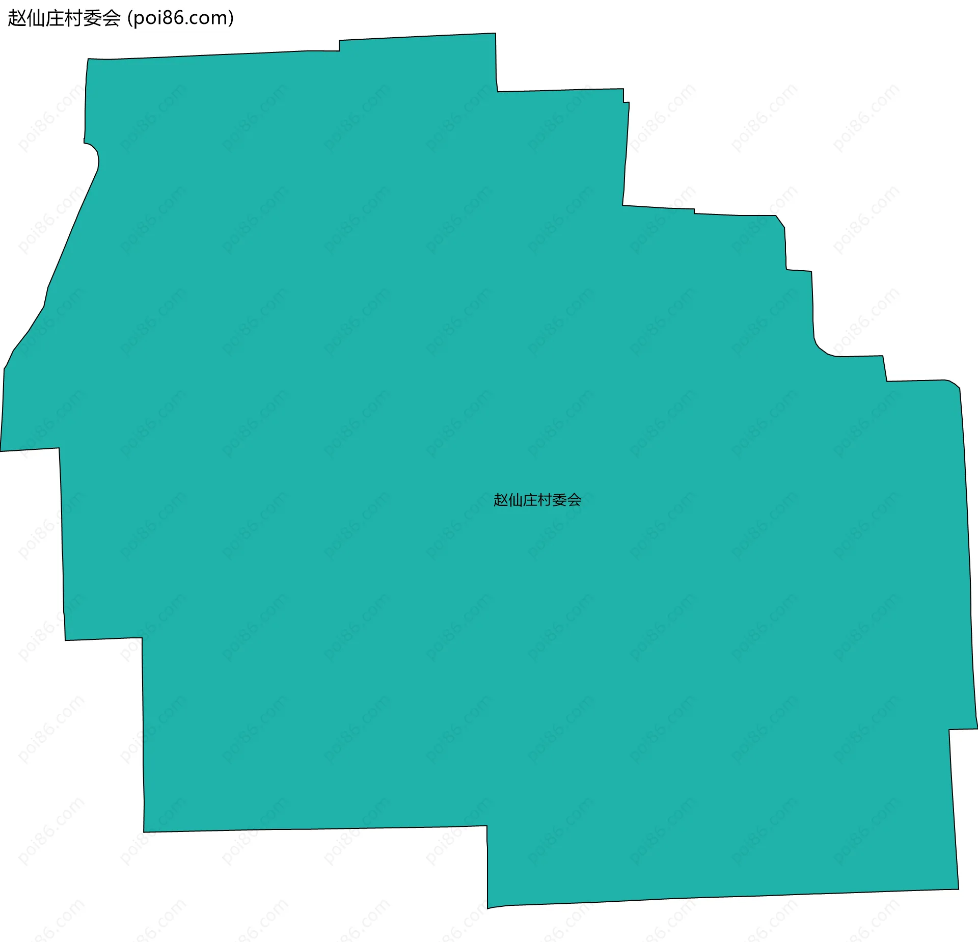 赵仙庄村委会边界地图