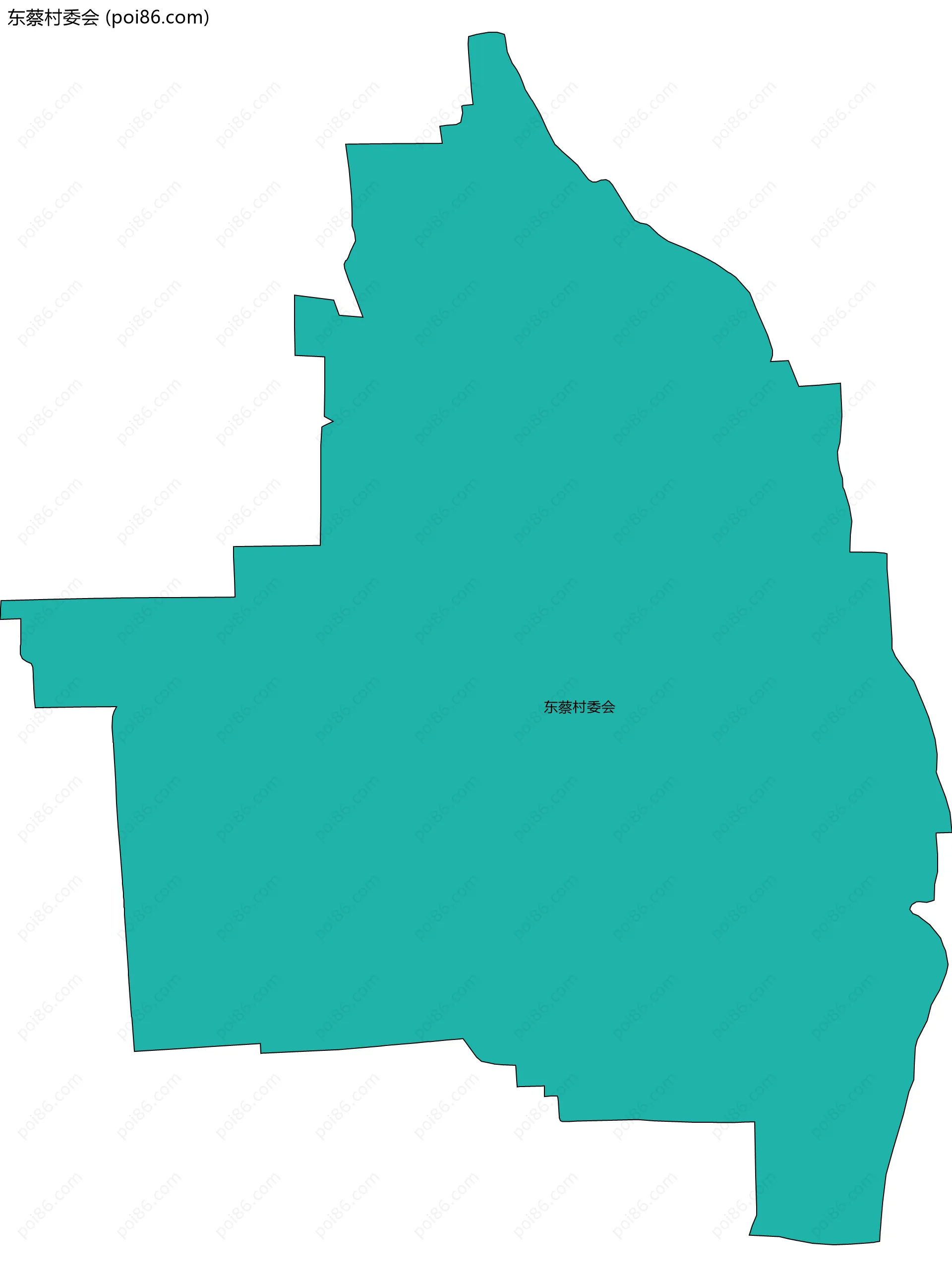 东蔡村委会边界地图