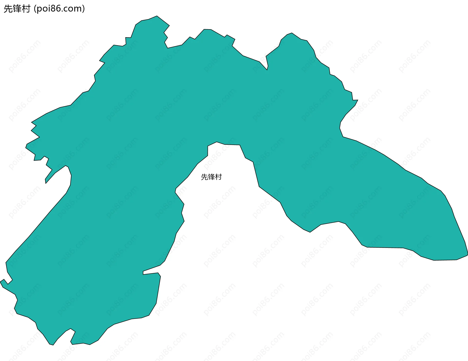 先锋村边界地图