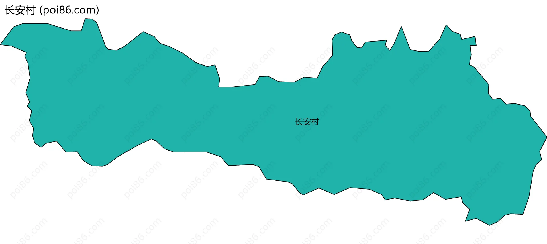 长安村边界地图