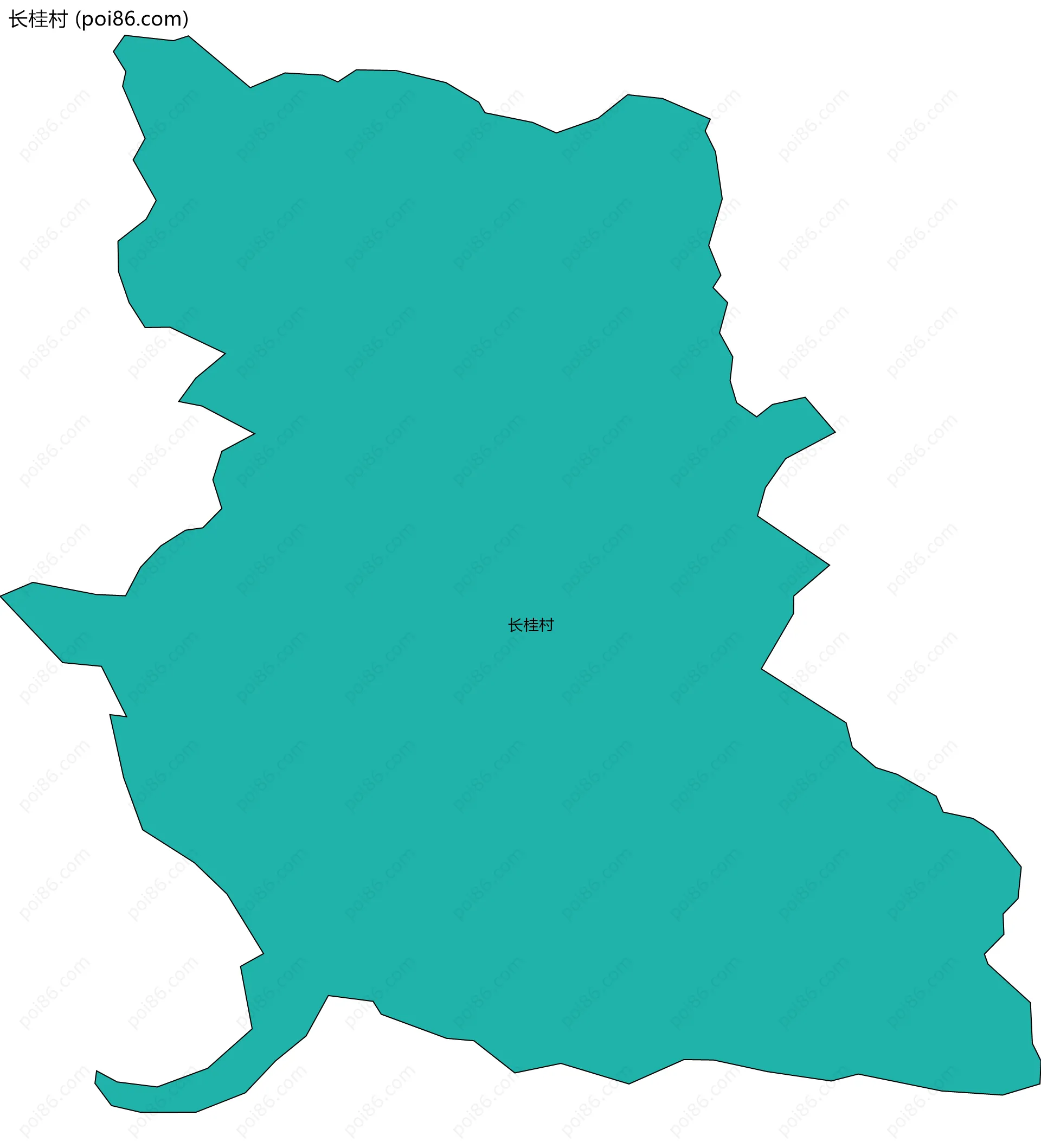 长桂村边界地图