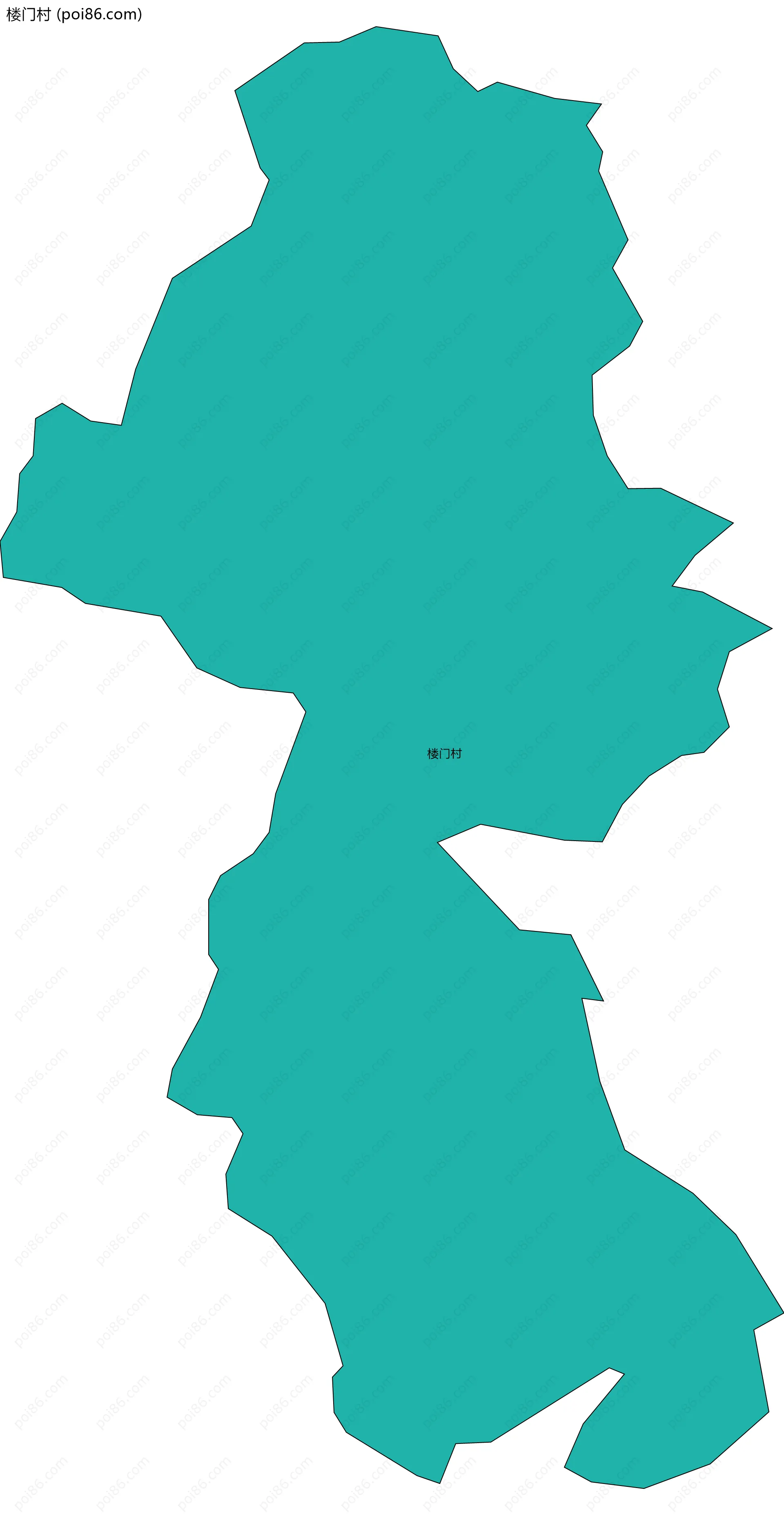 楼门村边界地图