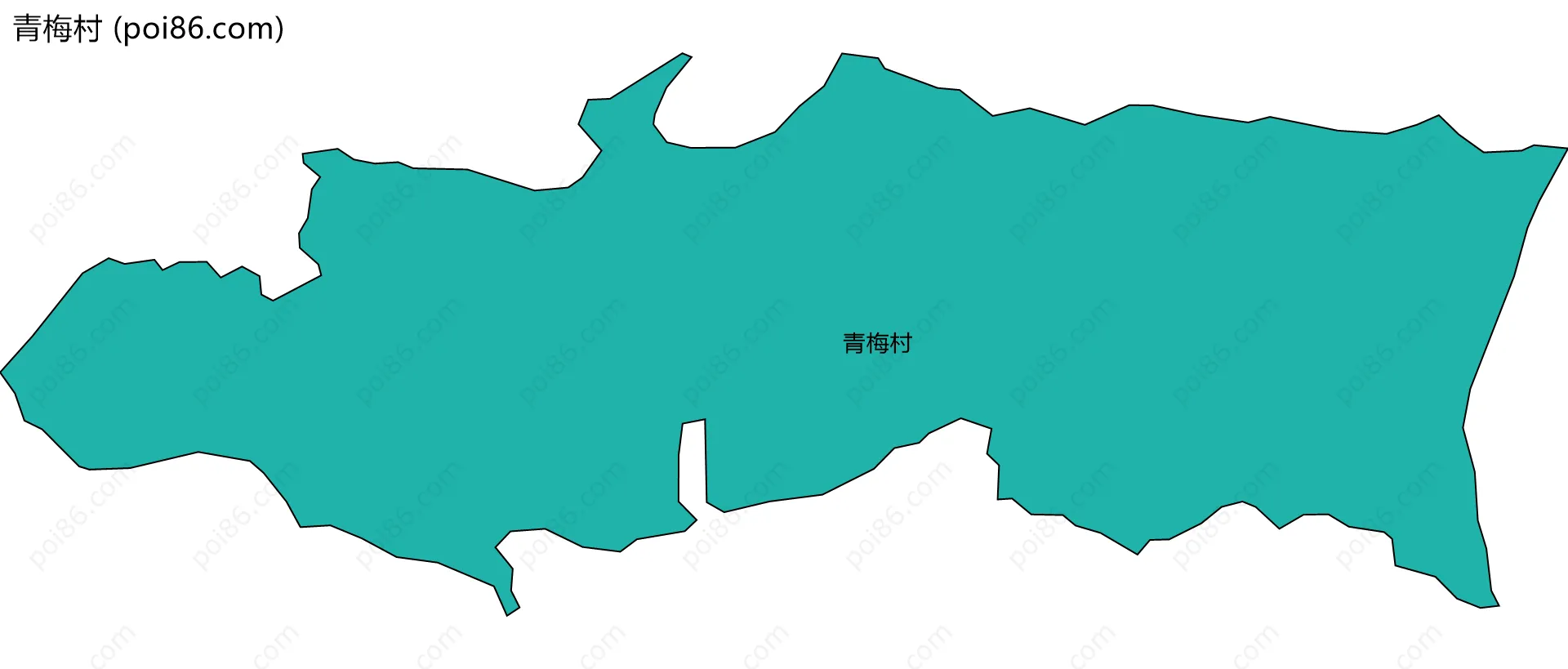 青梅村边界地图